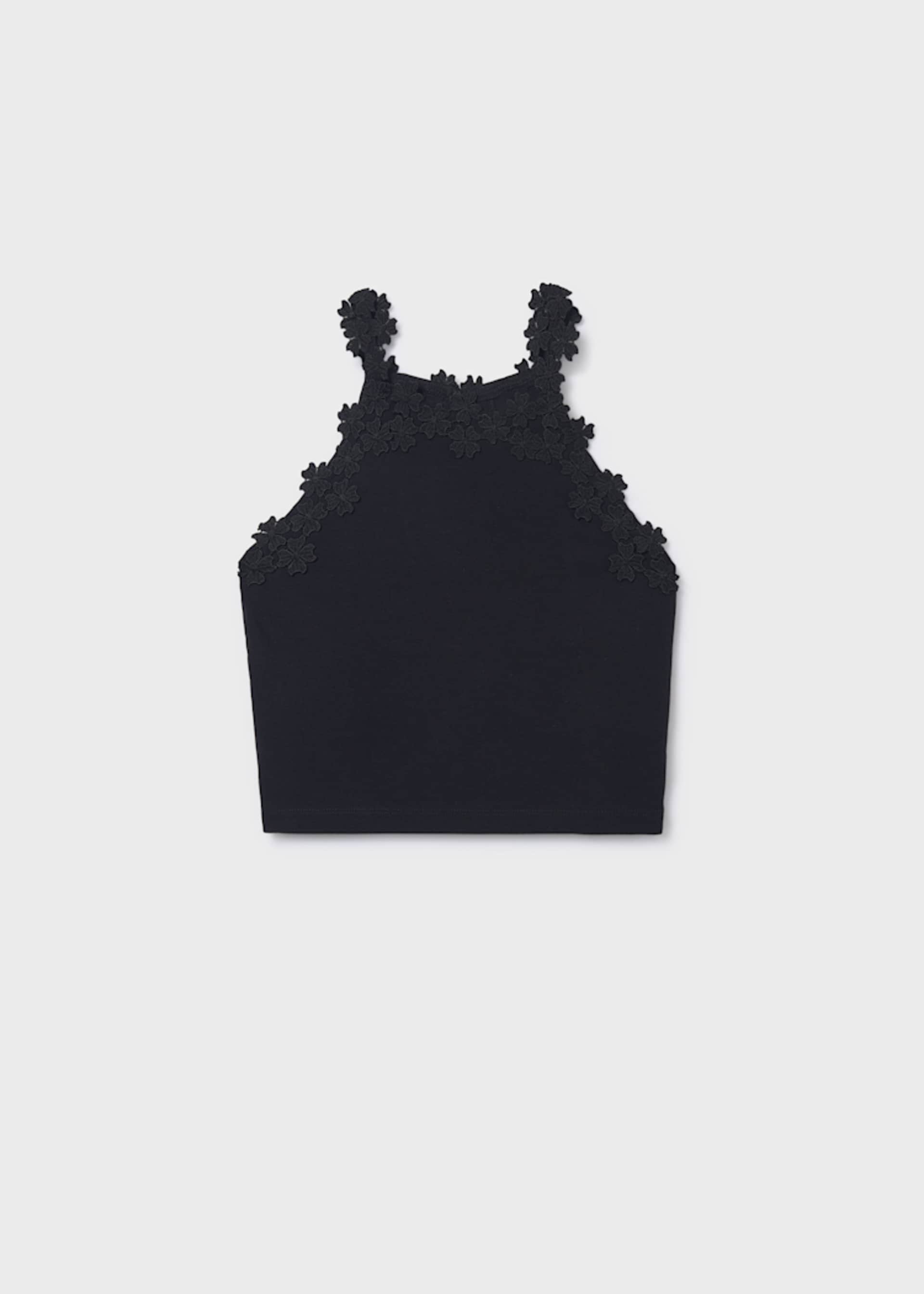 Top détail floral fille