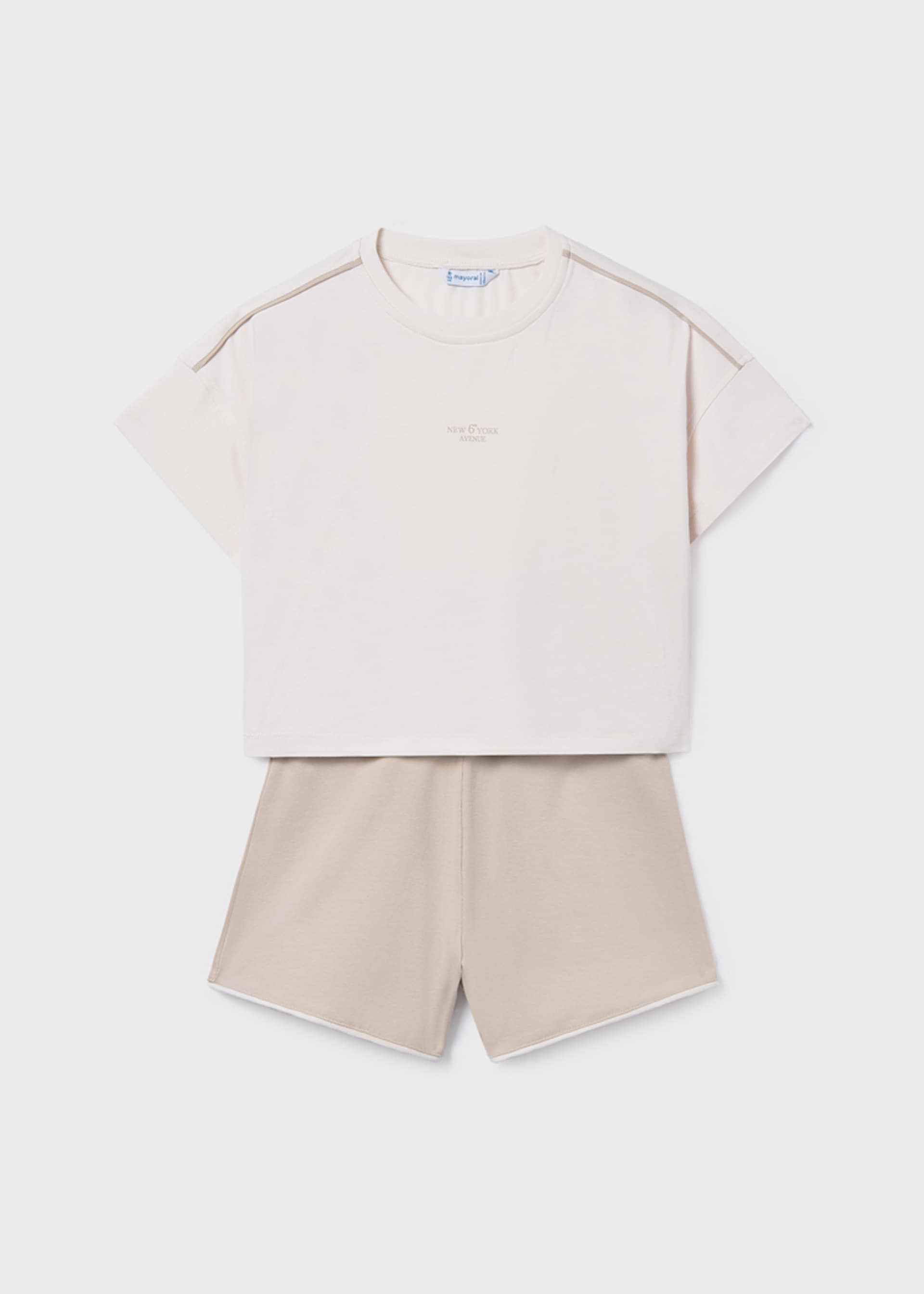 Ensemble short et t-shirt en maille fille
