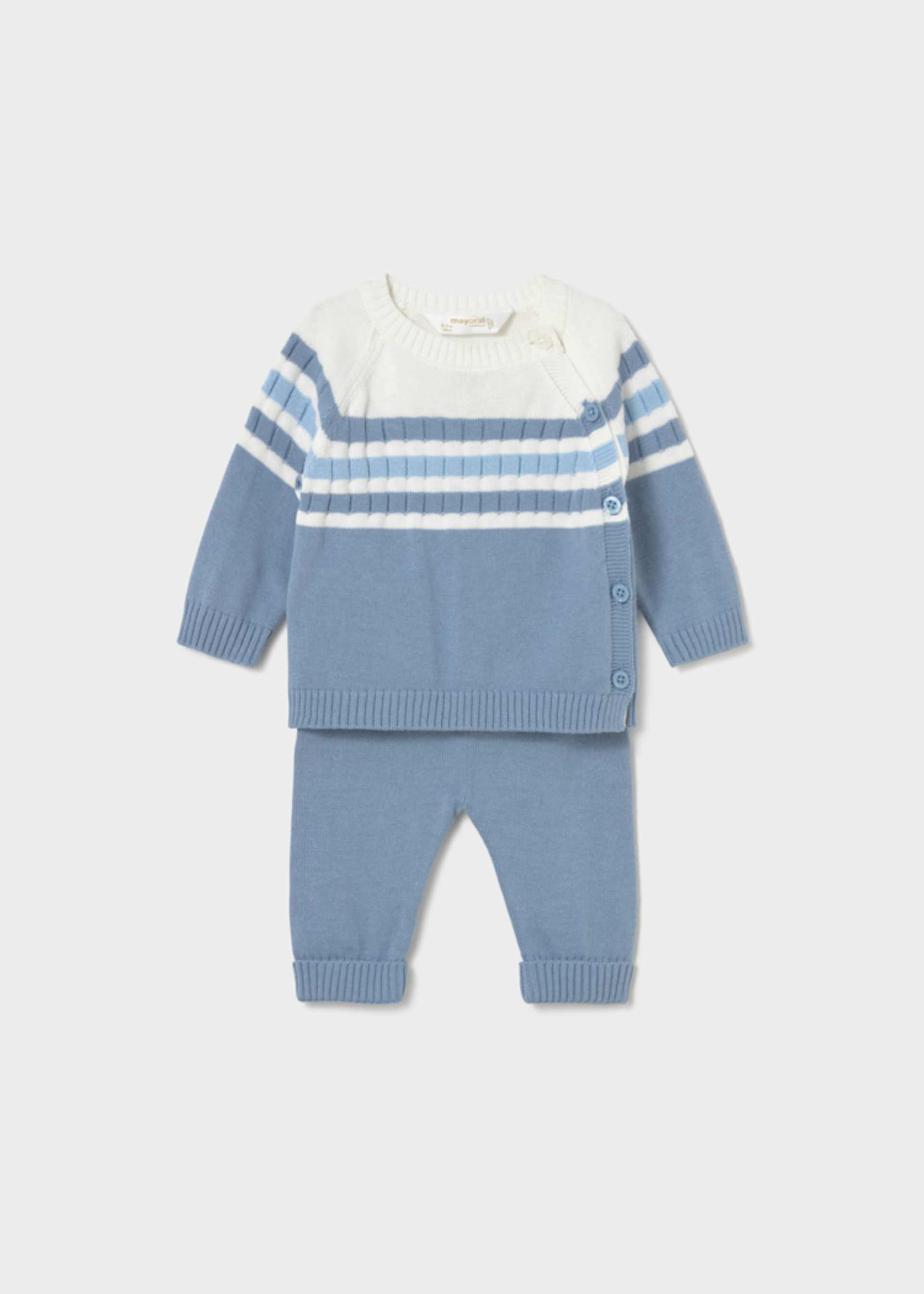 Ensemble pantalon et pull en tricot nouveau-né
