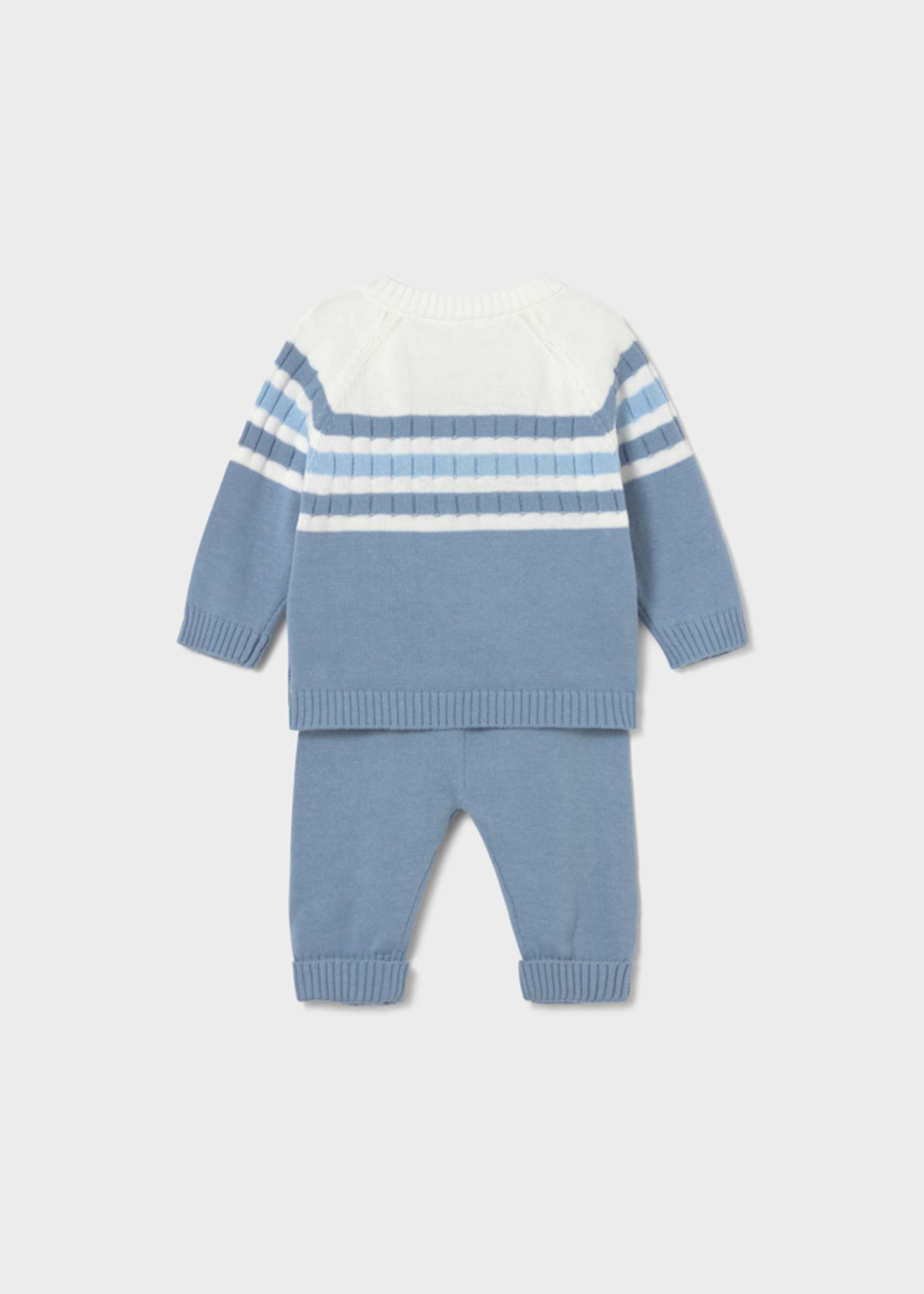 Conjunto pantalón y jersey tricot recién nacido