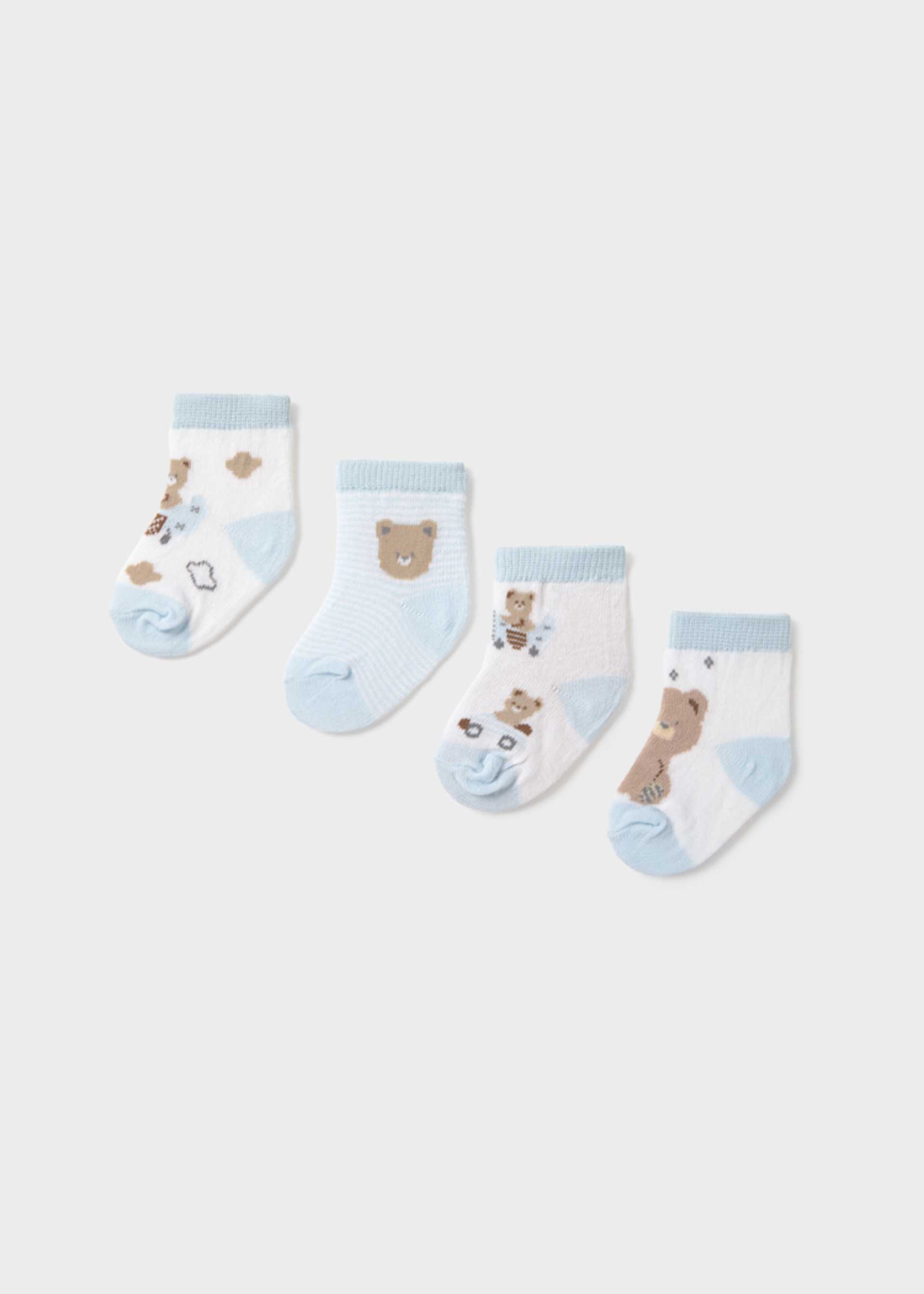 Lot 4 chaussettes animaux nouveau-né