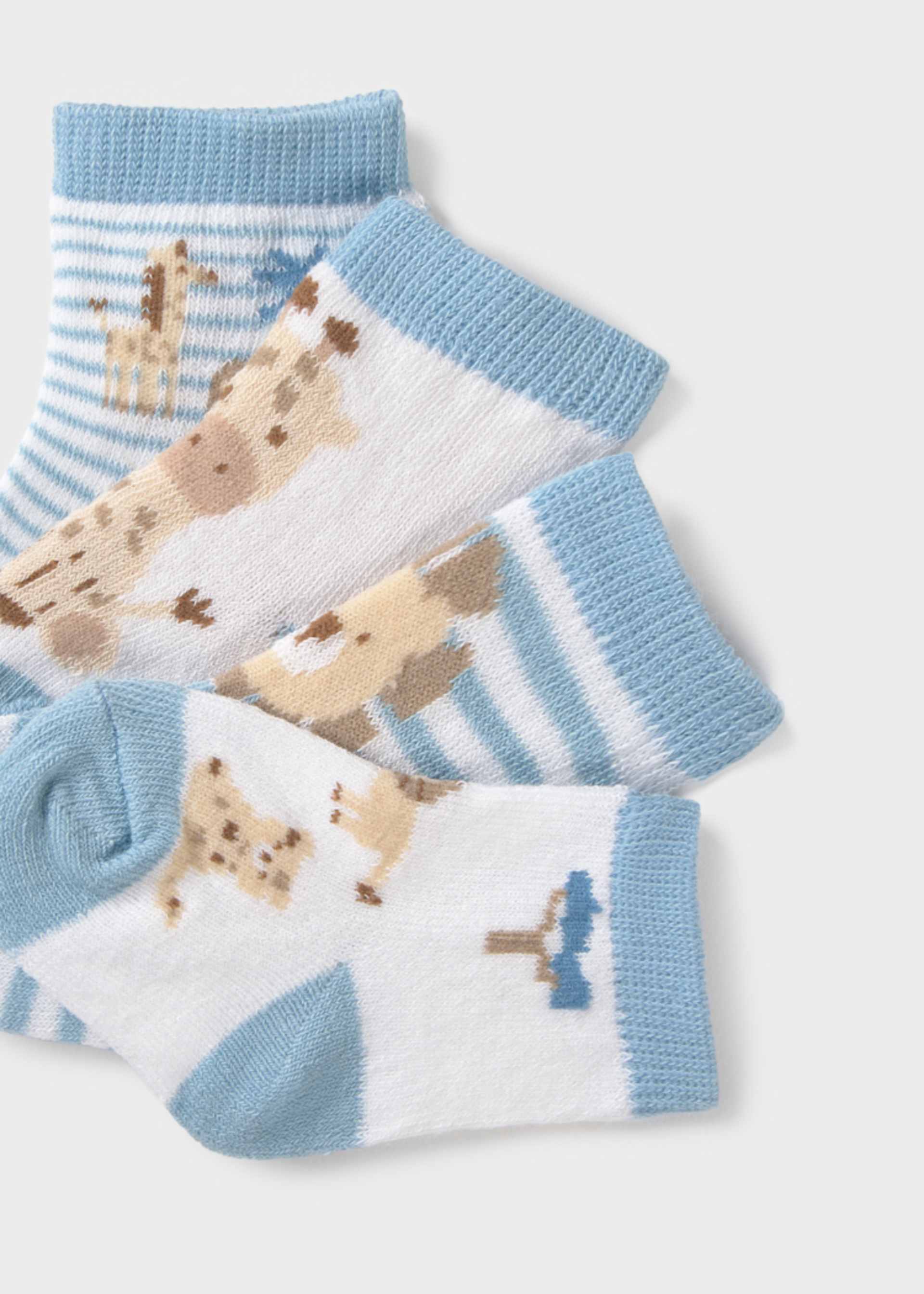 Set 4 calze corte animali neonato