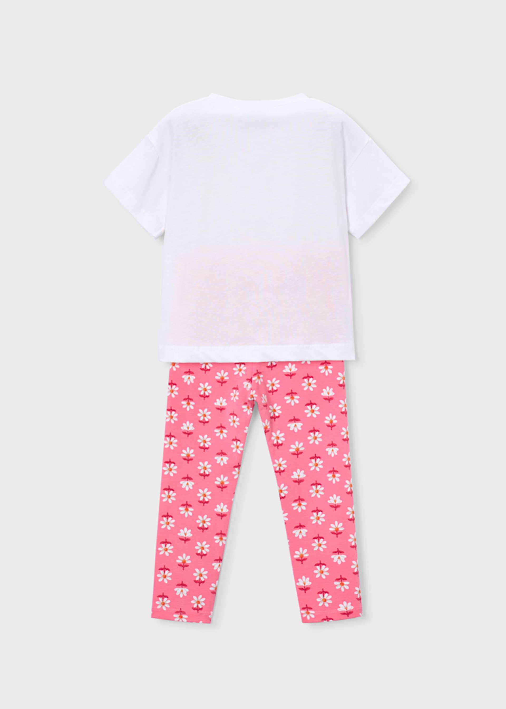 Conjunto leggings estampado e t-shirt menina