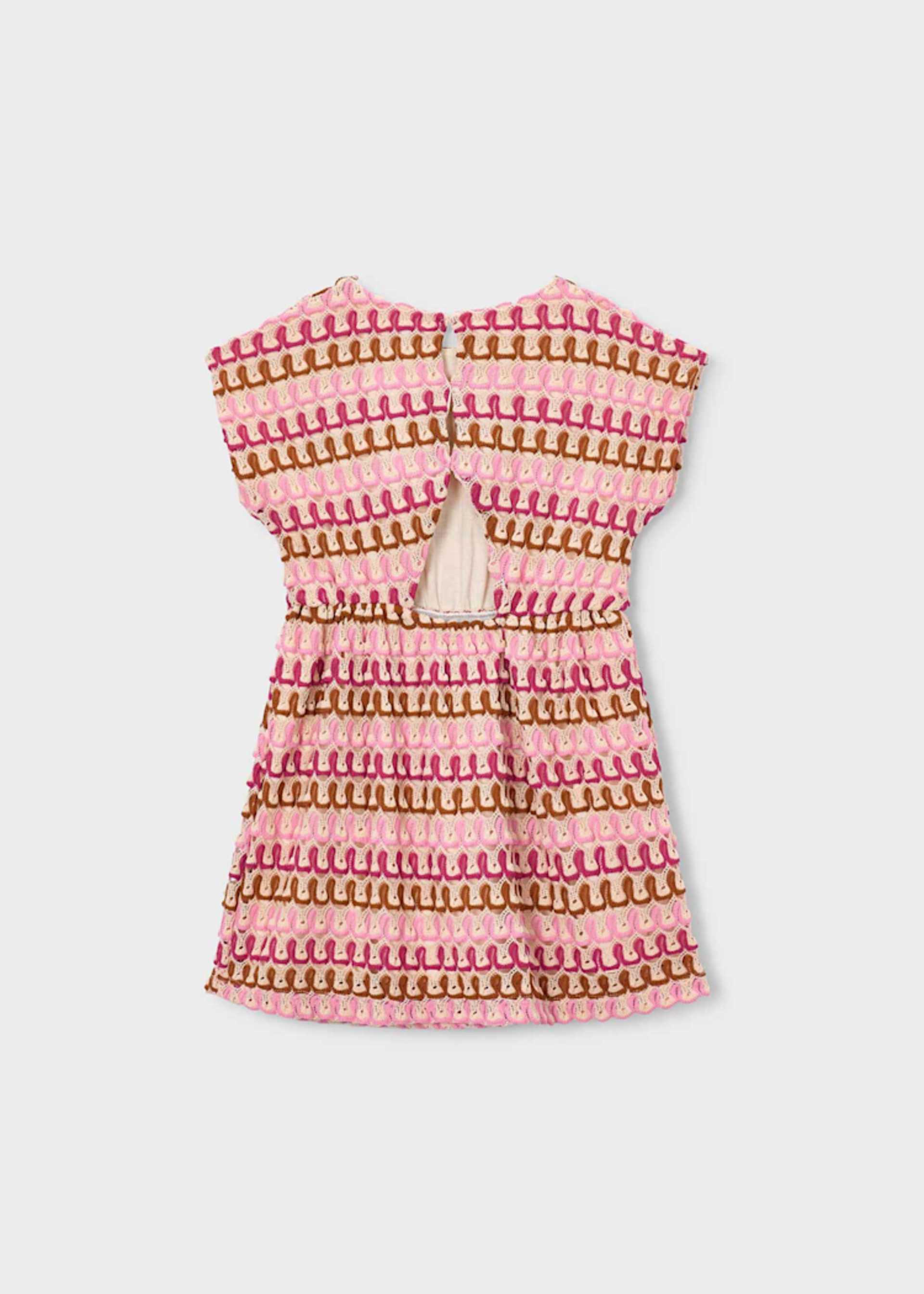 Vestido crochet multicolor niña