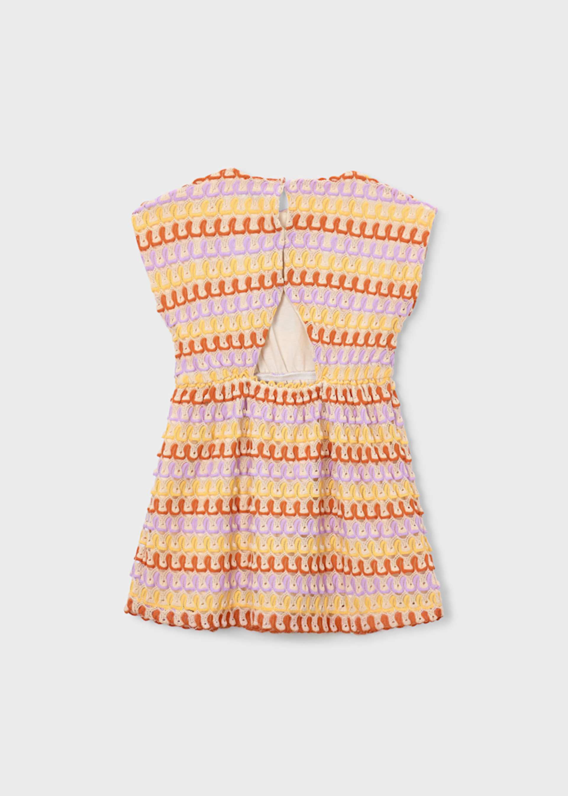 Sukienka crochet multicolor dla dziewczynki