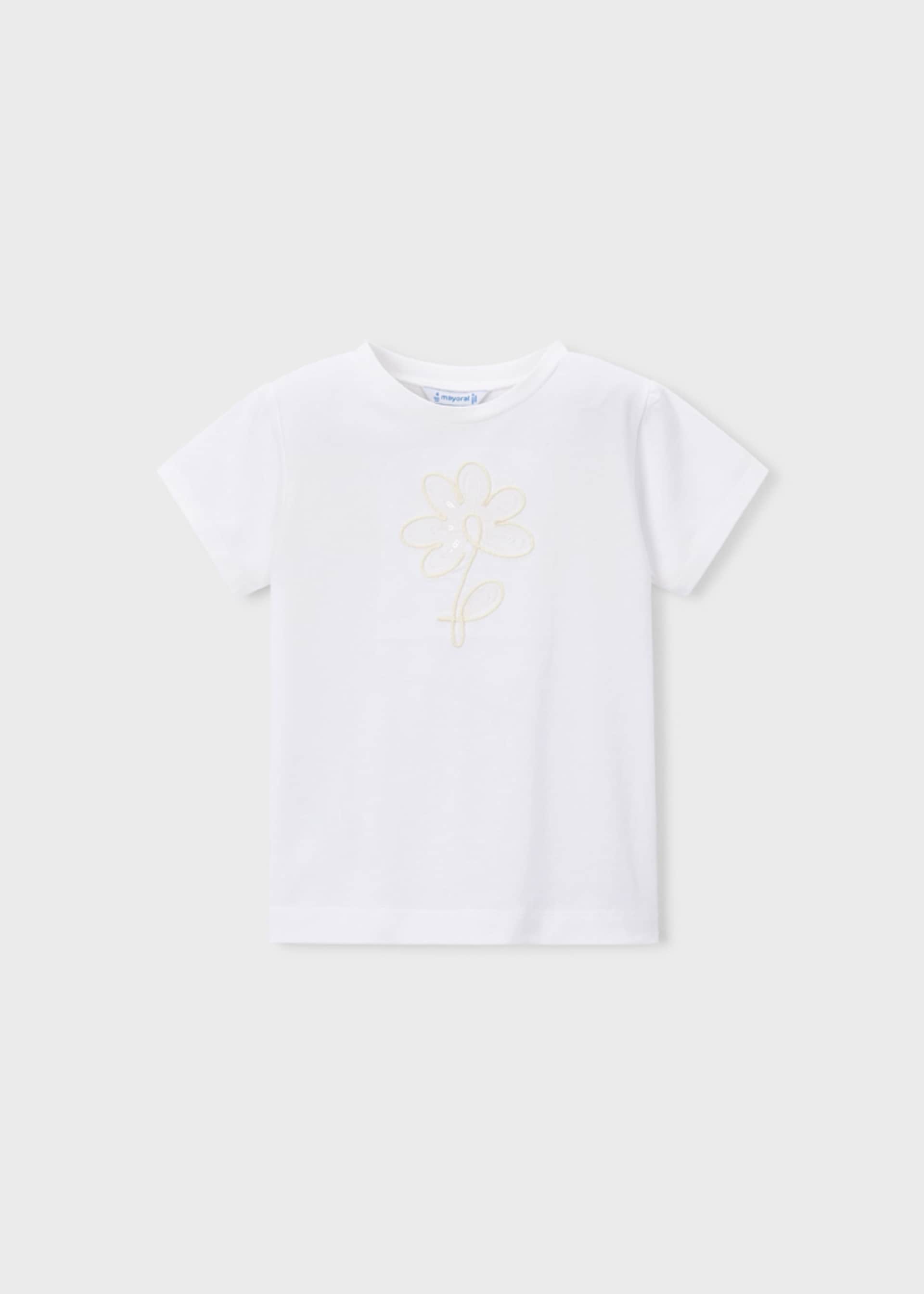 Girls basic flower t-shirt