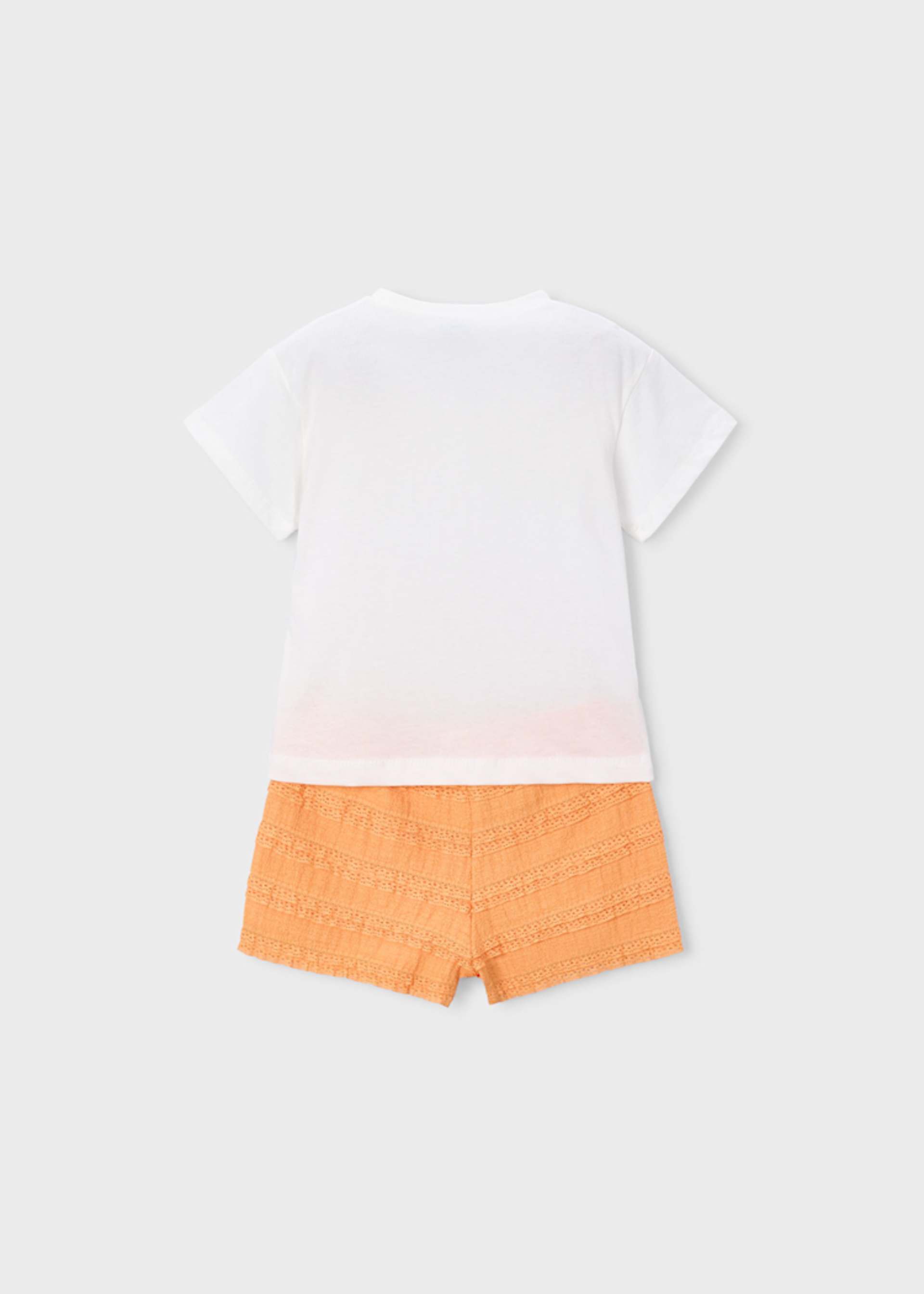 Ensemble short à volants et t-shirt imprimé fille