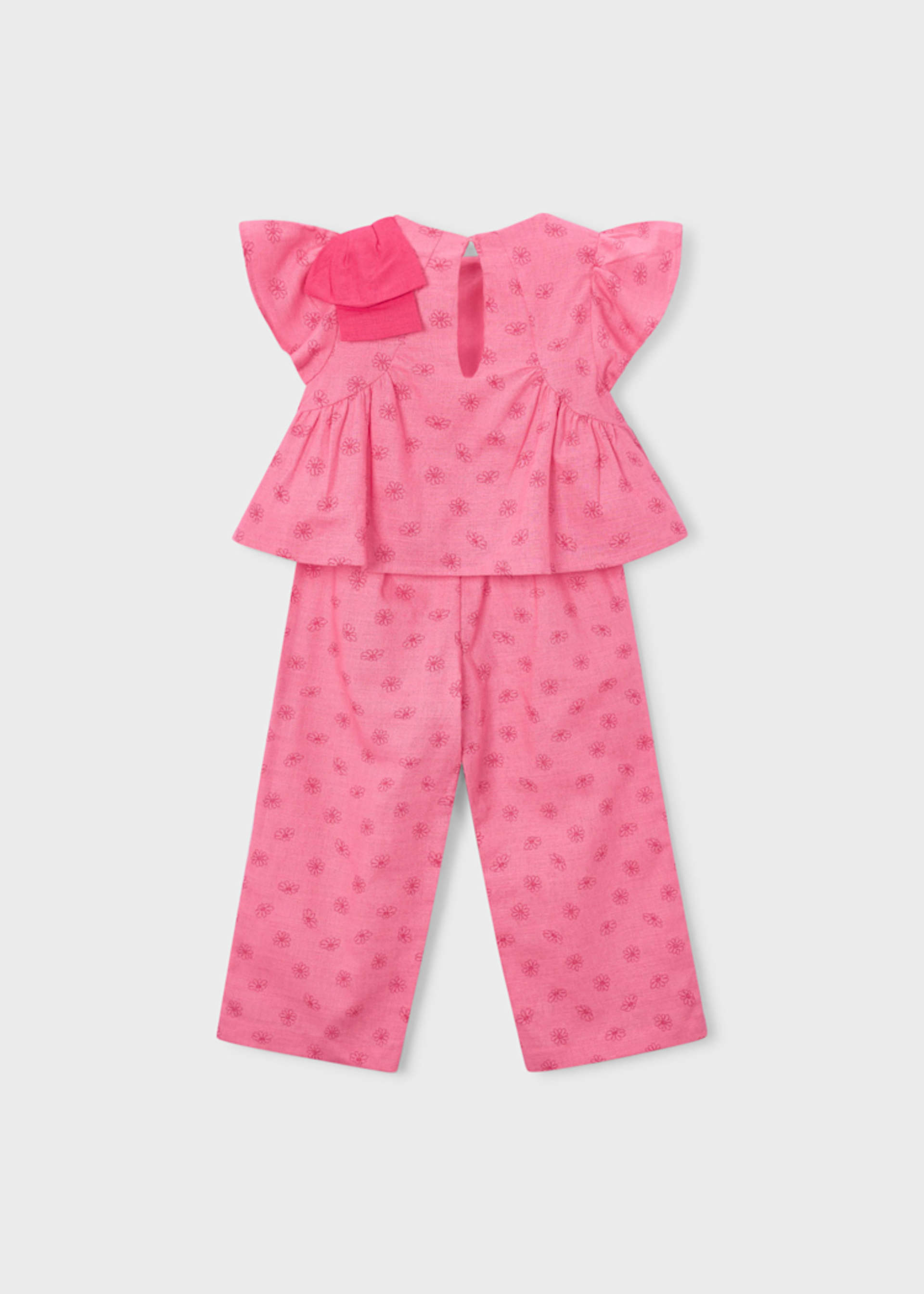 Completo pantalone e top stampato bambina