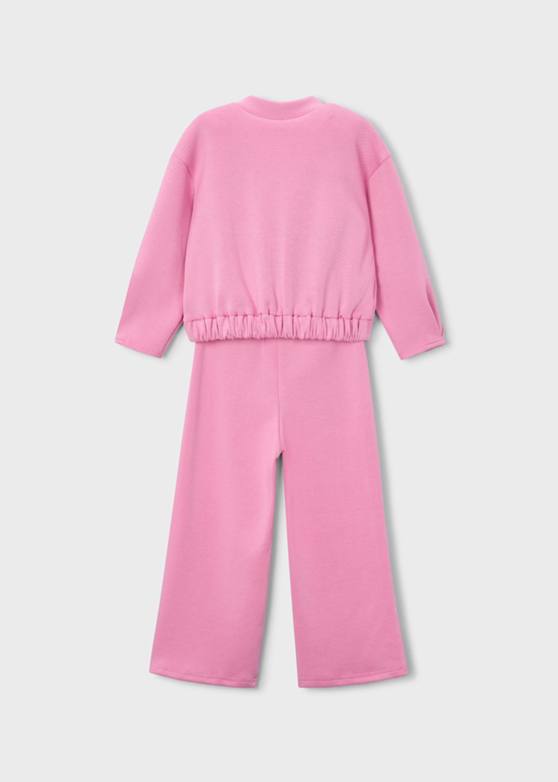 Girls' piqué tracksuit