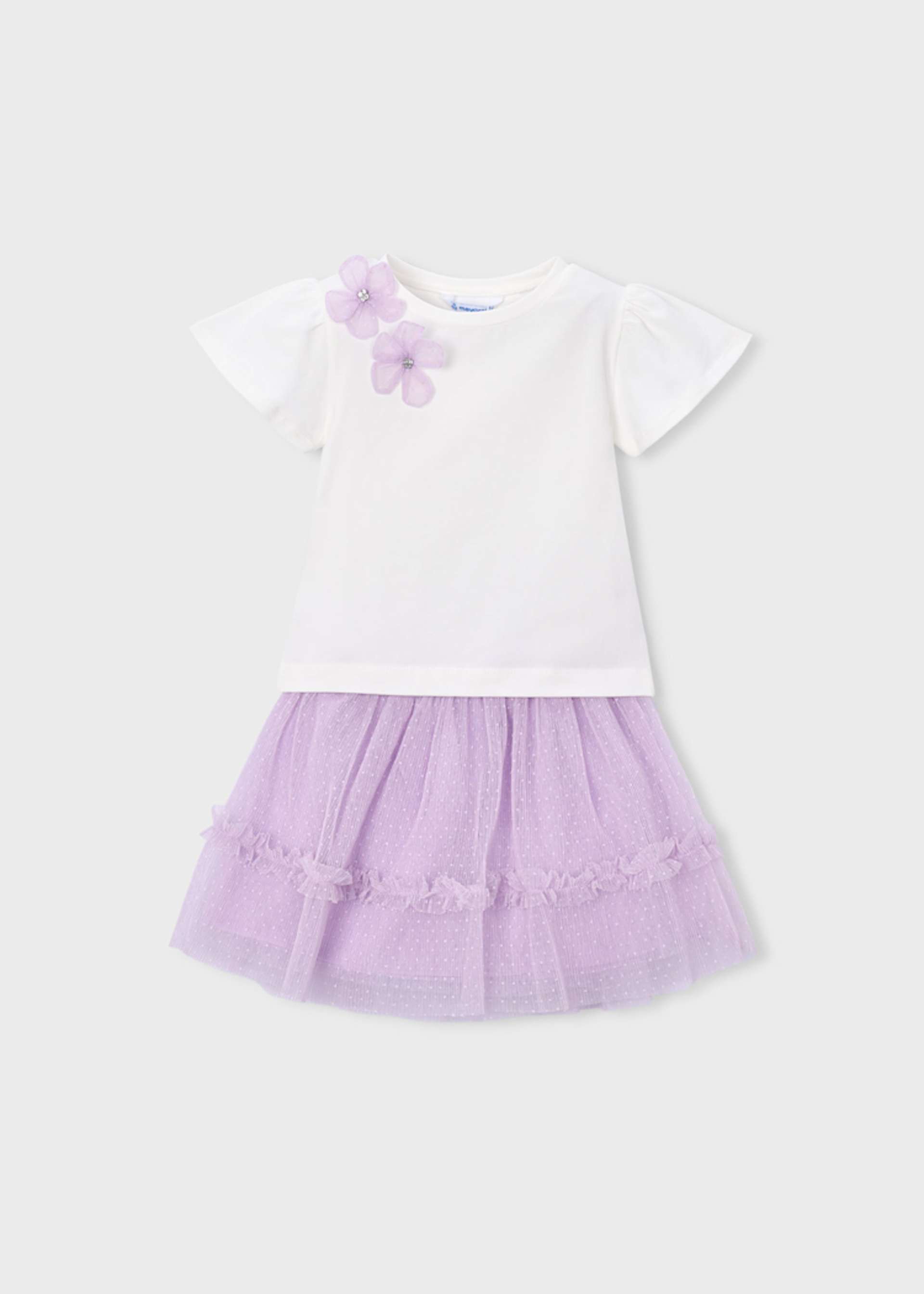Completo gonna tulle e maglietta bambina