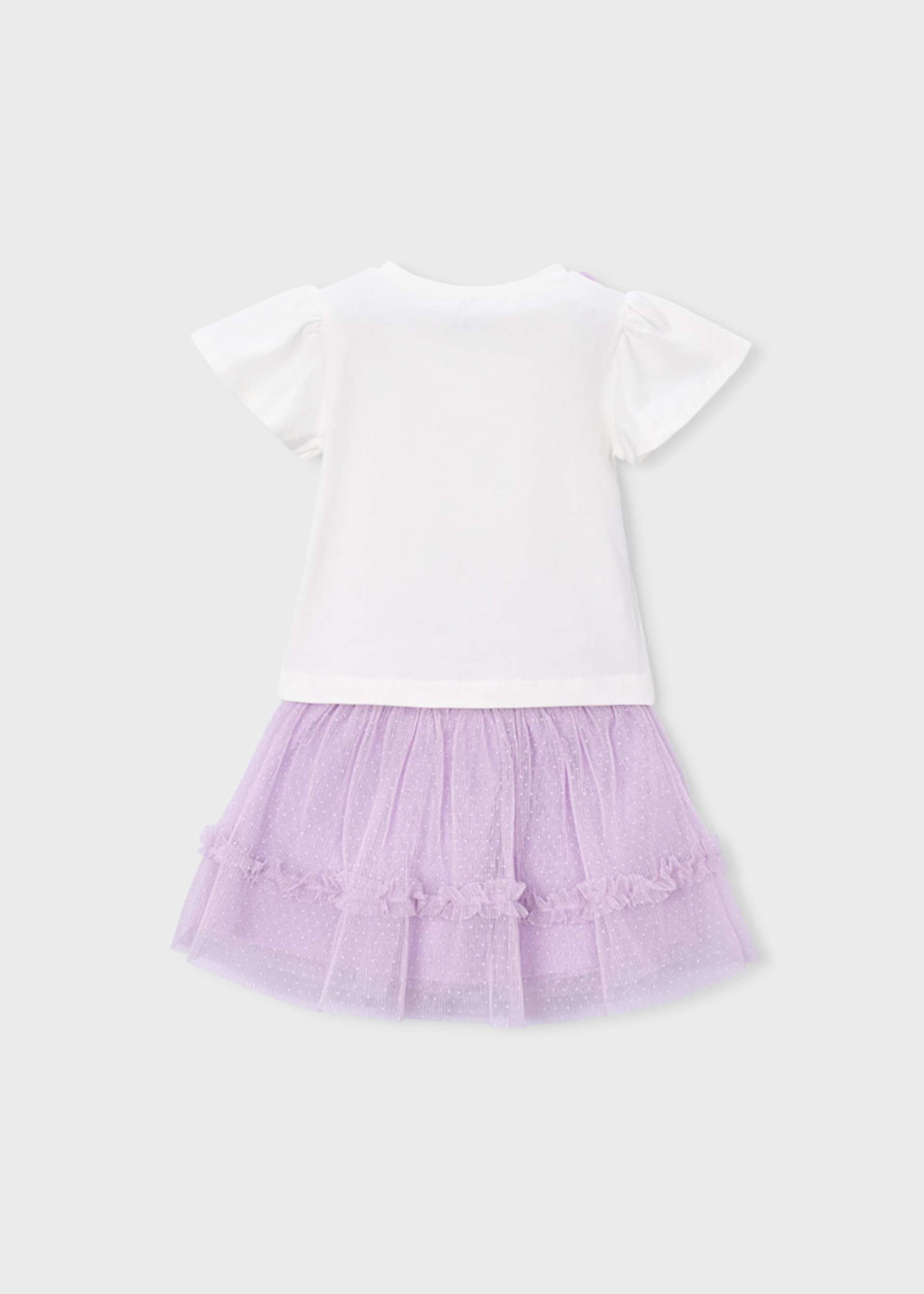 Conjunto saia tule e t-shirt menina