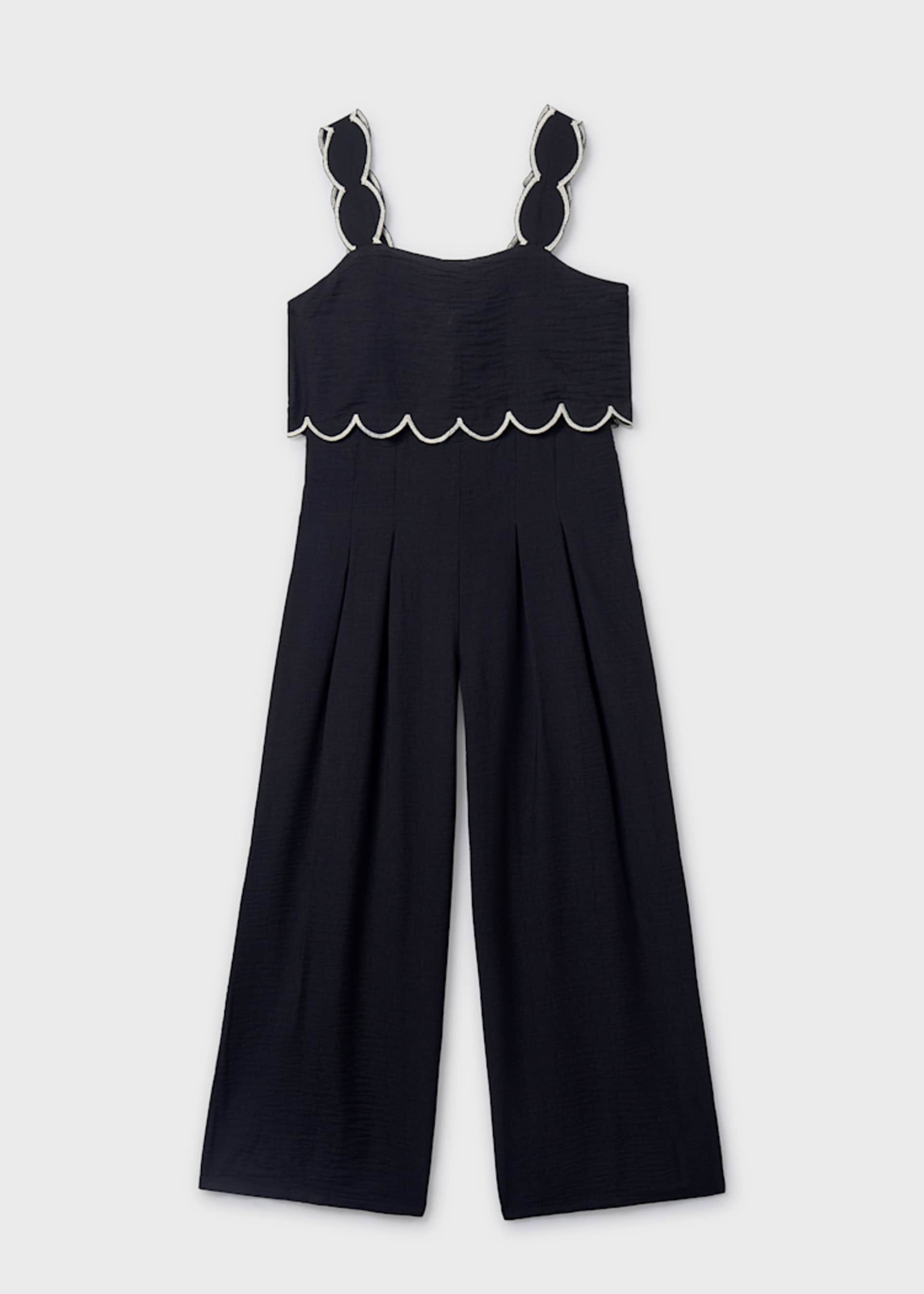 Langer Jumpsuit Wellendetails Teenager Mädchen