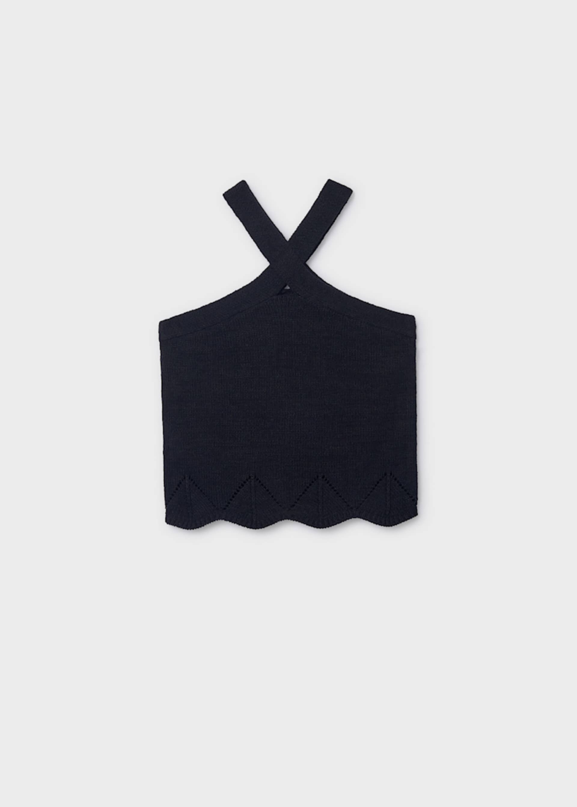 Top col halter fille