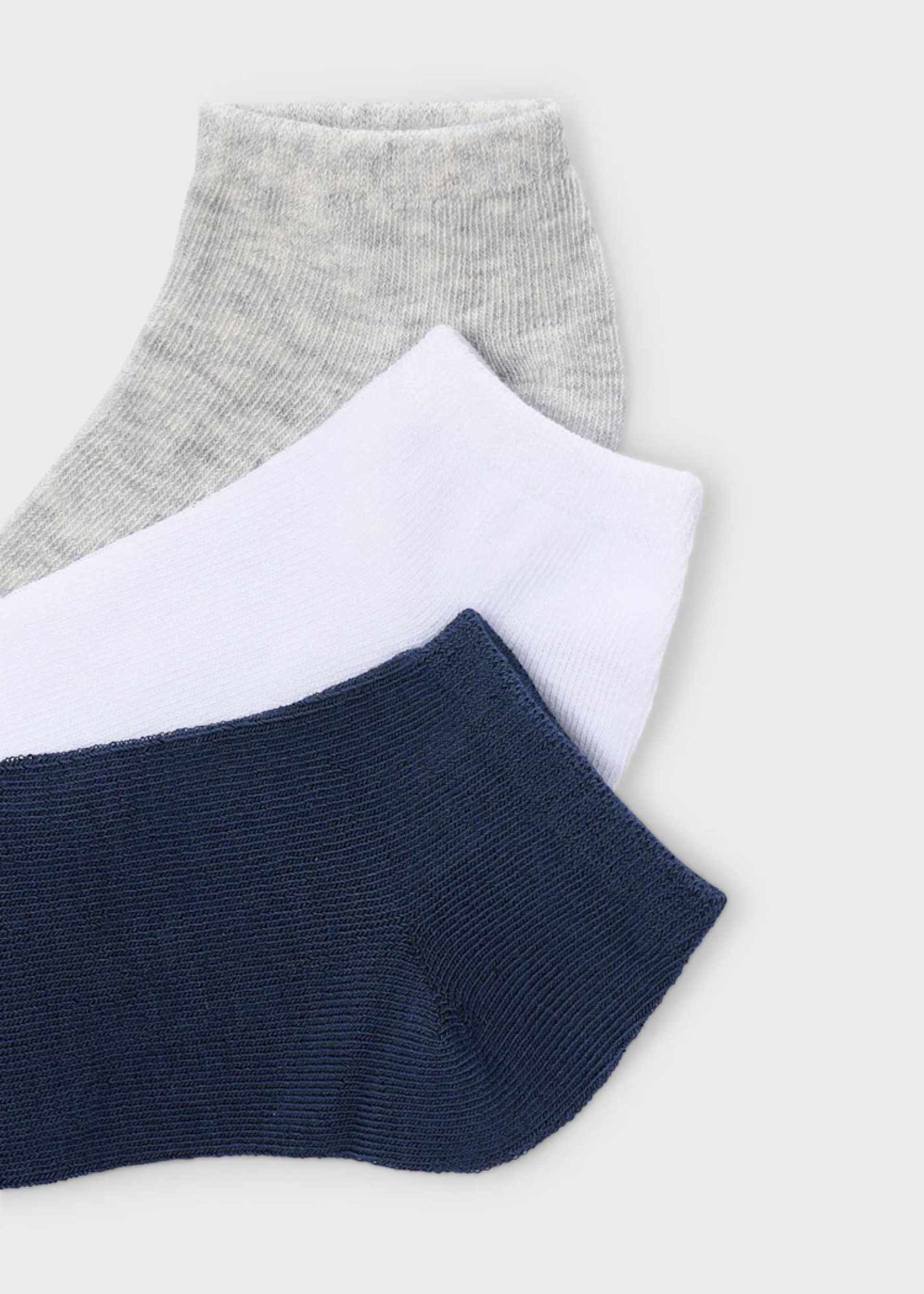Set of 3 plain children's socks