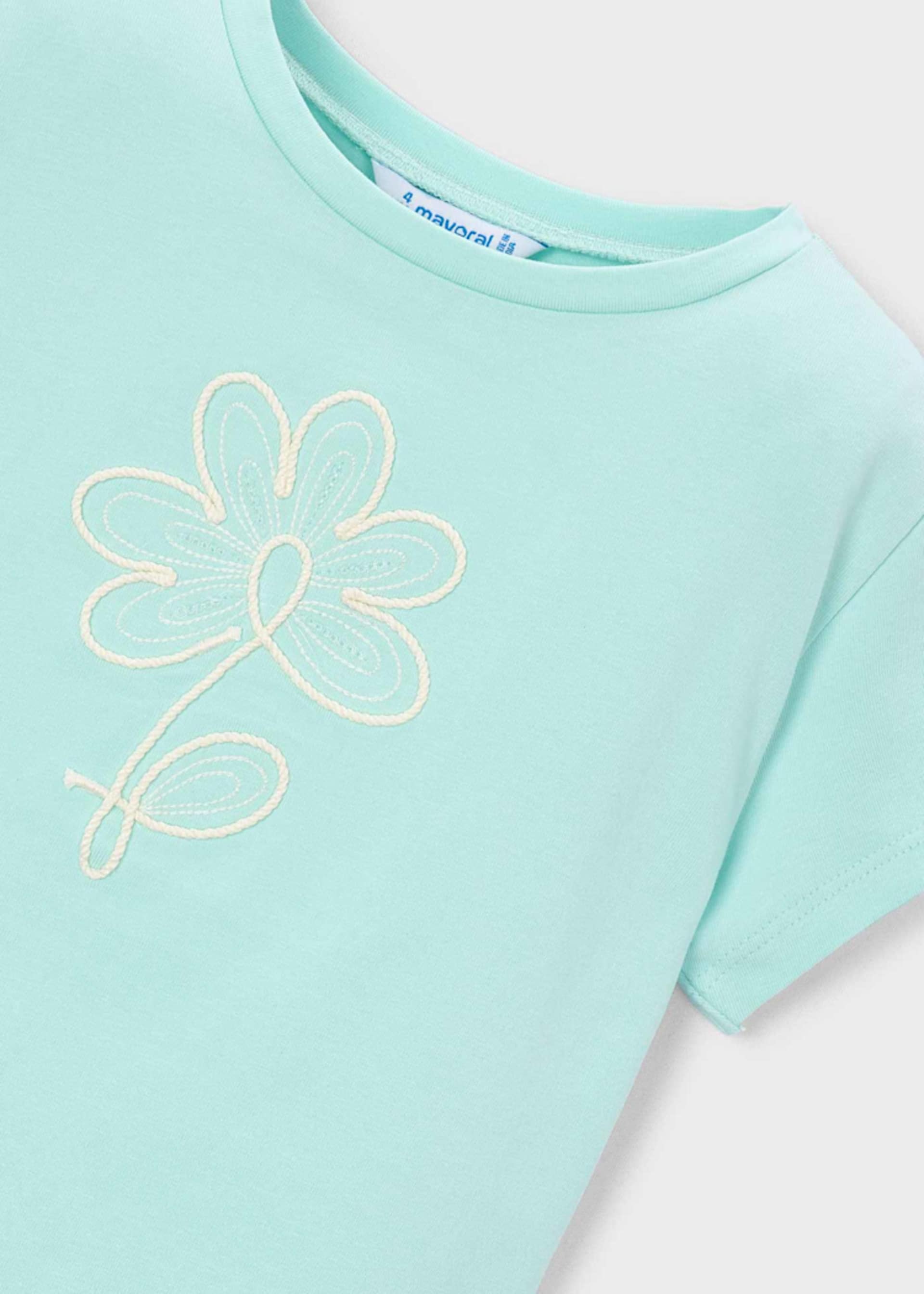 Girls basic flower t-shirt