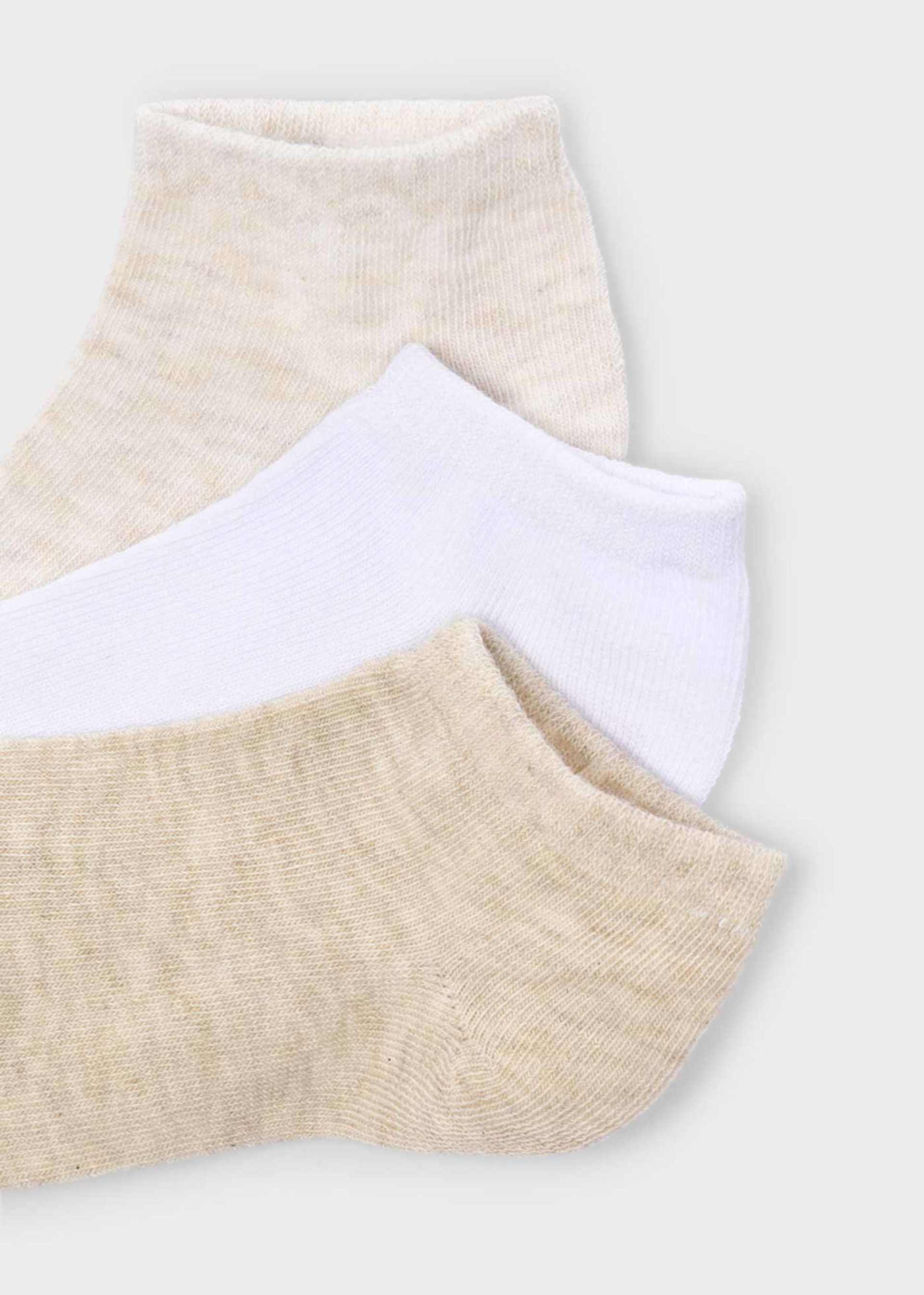 Set of 3 plain children's socks