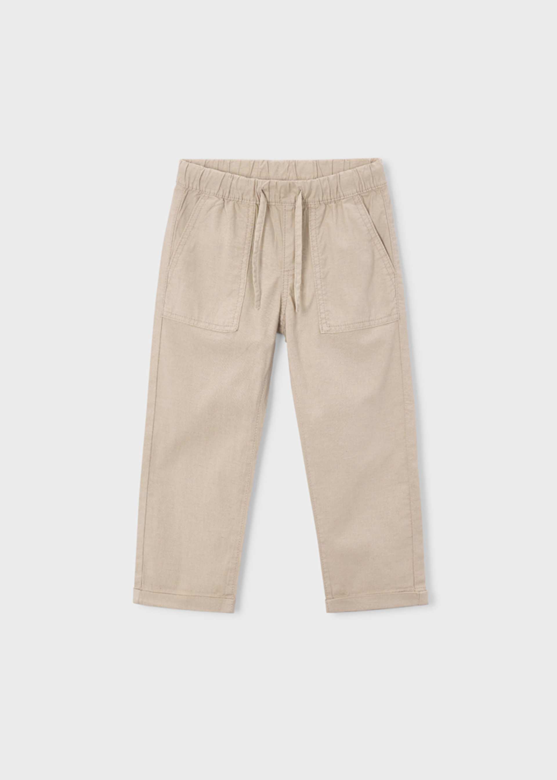 Lange Jogger Hose mit Leinenanteil Jungen