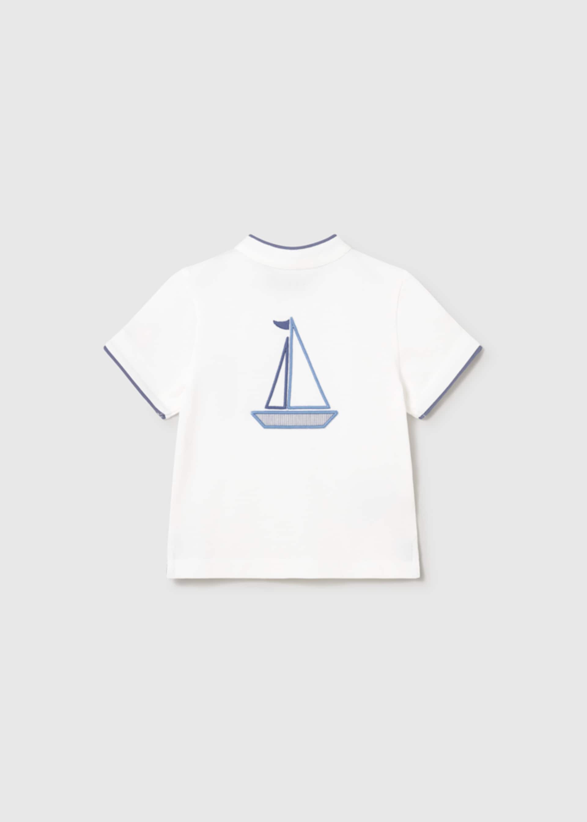 Polo piqué col mao bébé