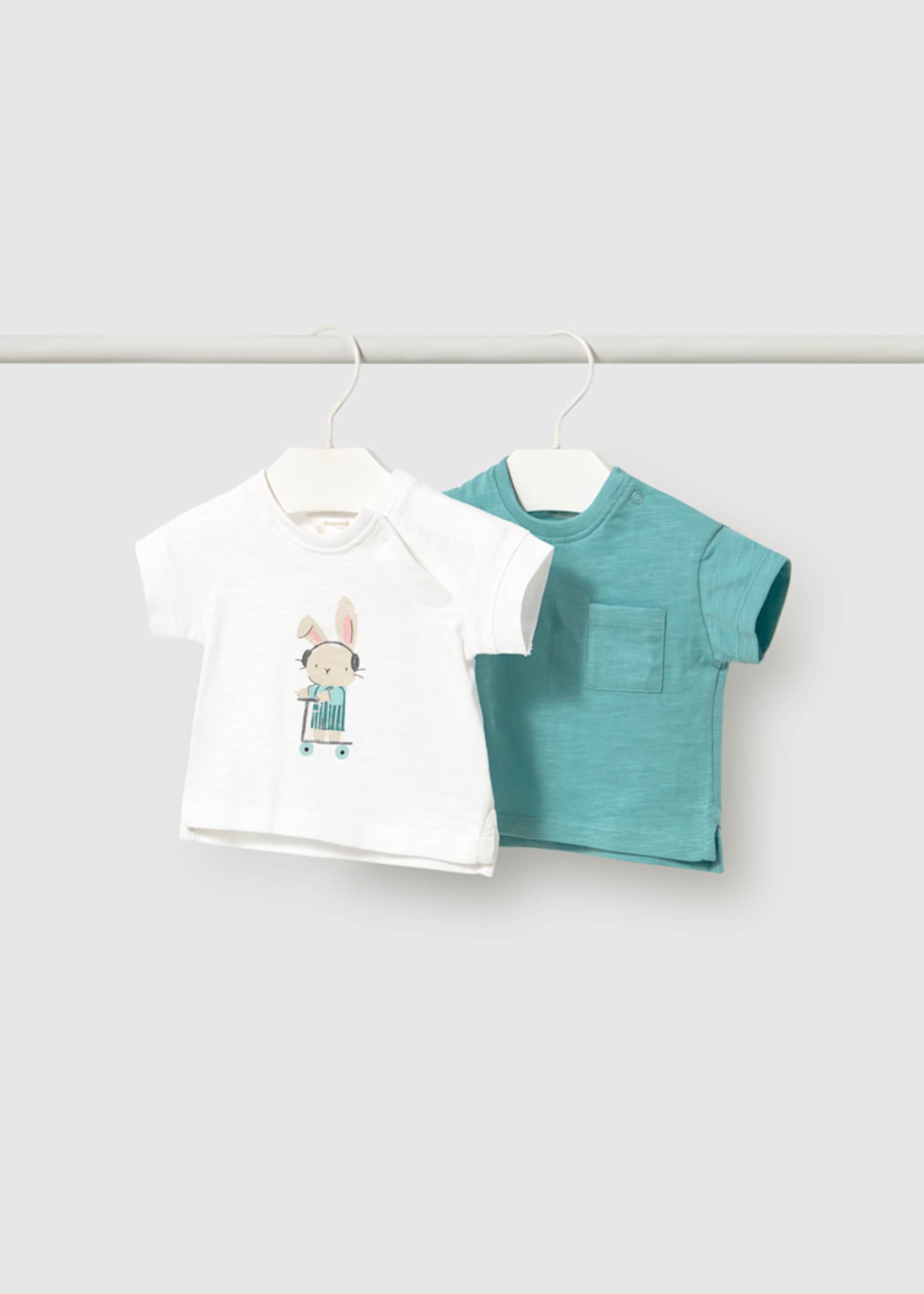 Set 2 magliette stampate neonato