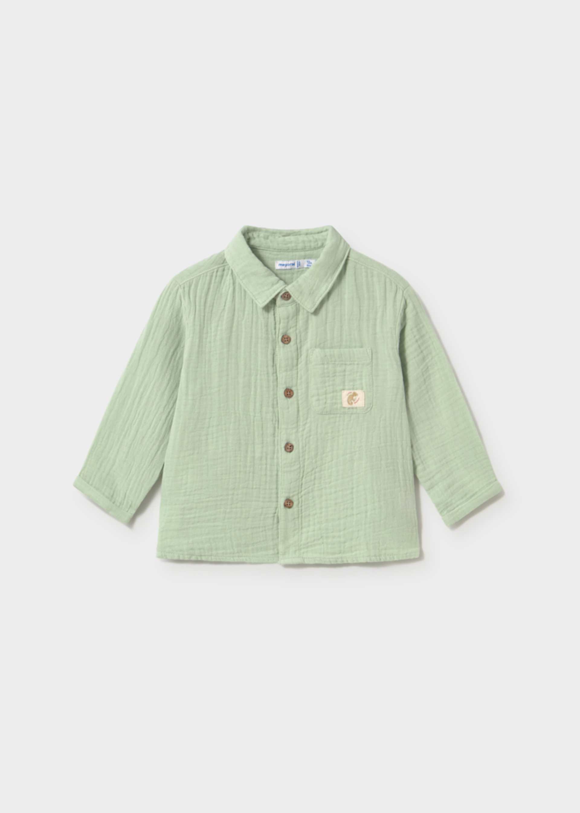Camicia manica lunga bambula neonato