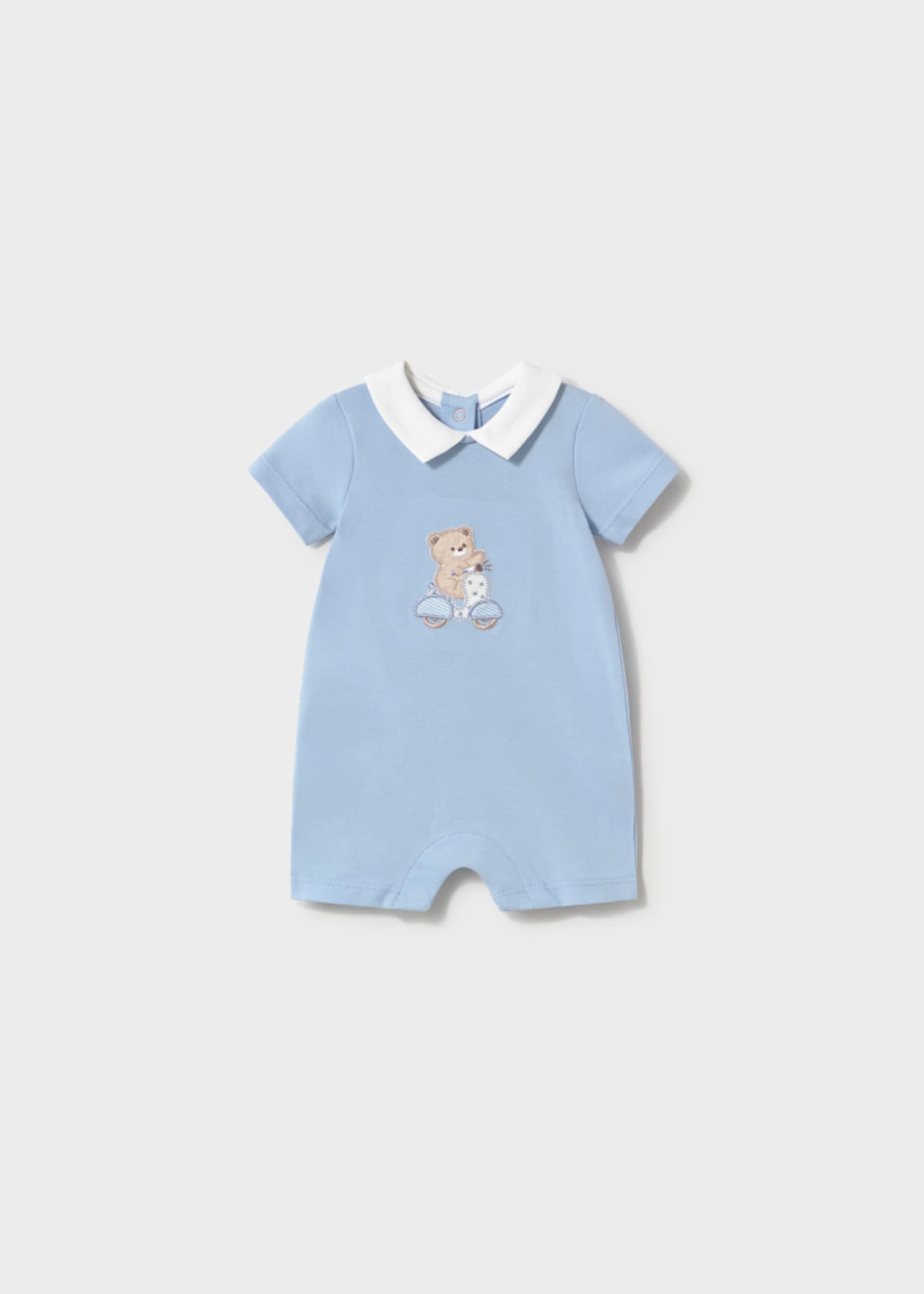 Pack 2 babygrows curtos gola bebé recém nascido