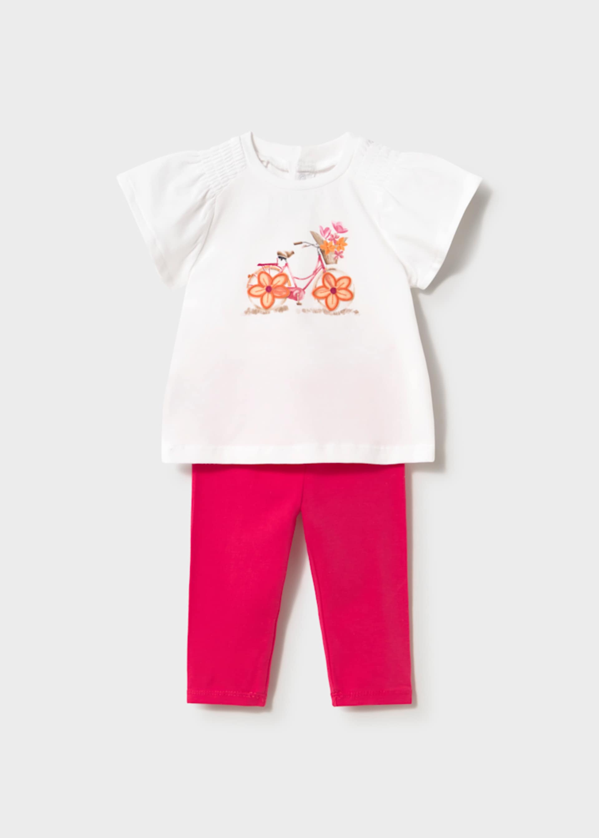 Conjunto legging y playera flor bebé