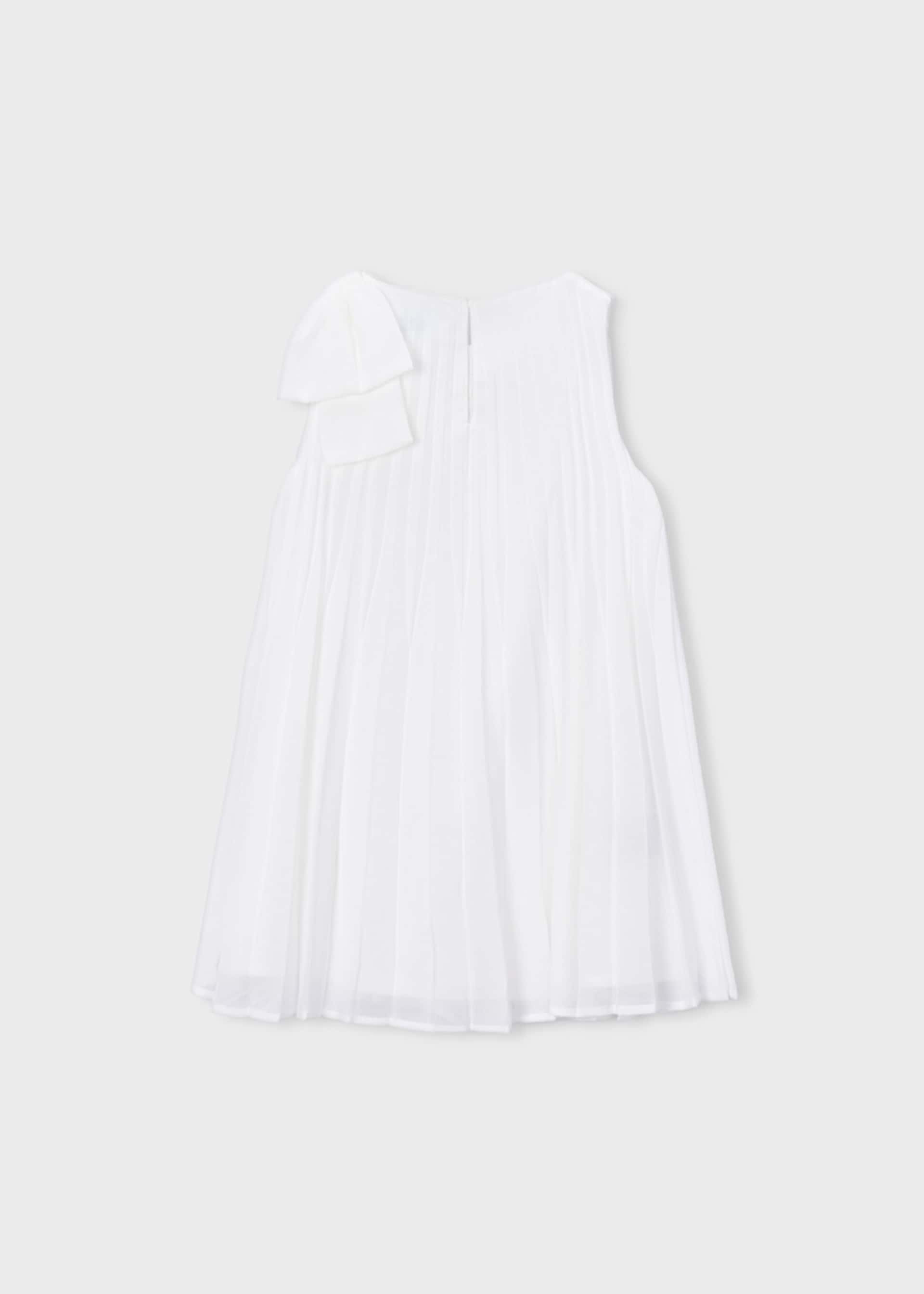Vestido plisado lazo niña
