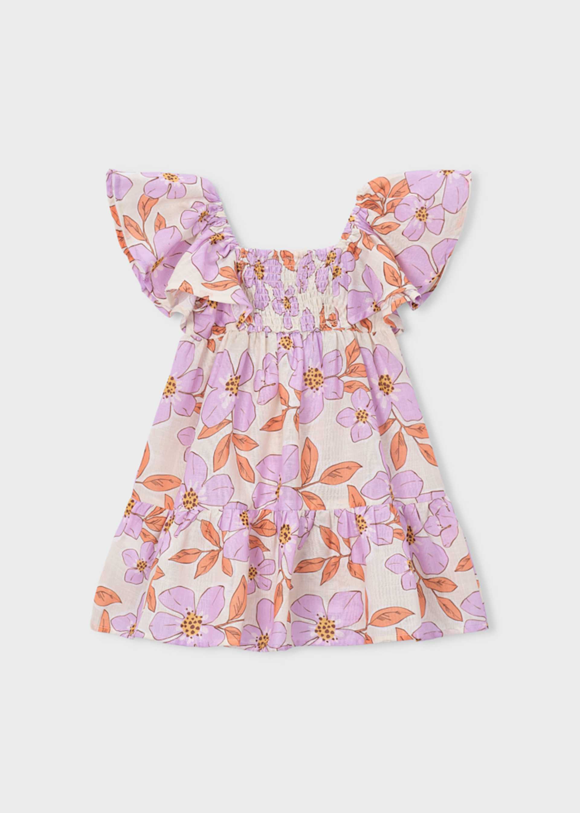 Girl's honeycomb print dress