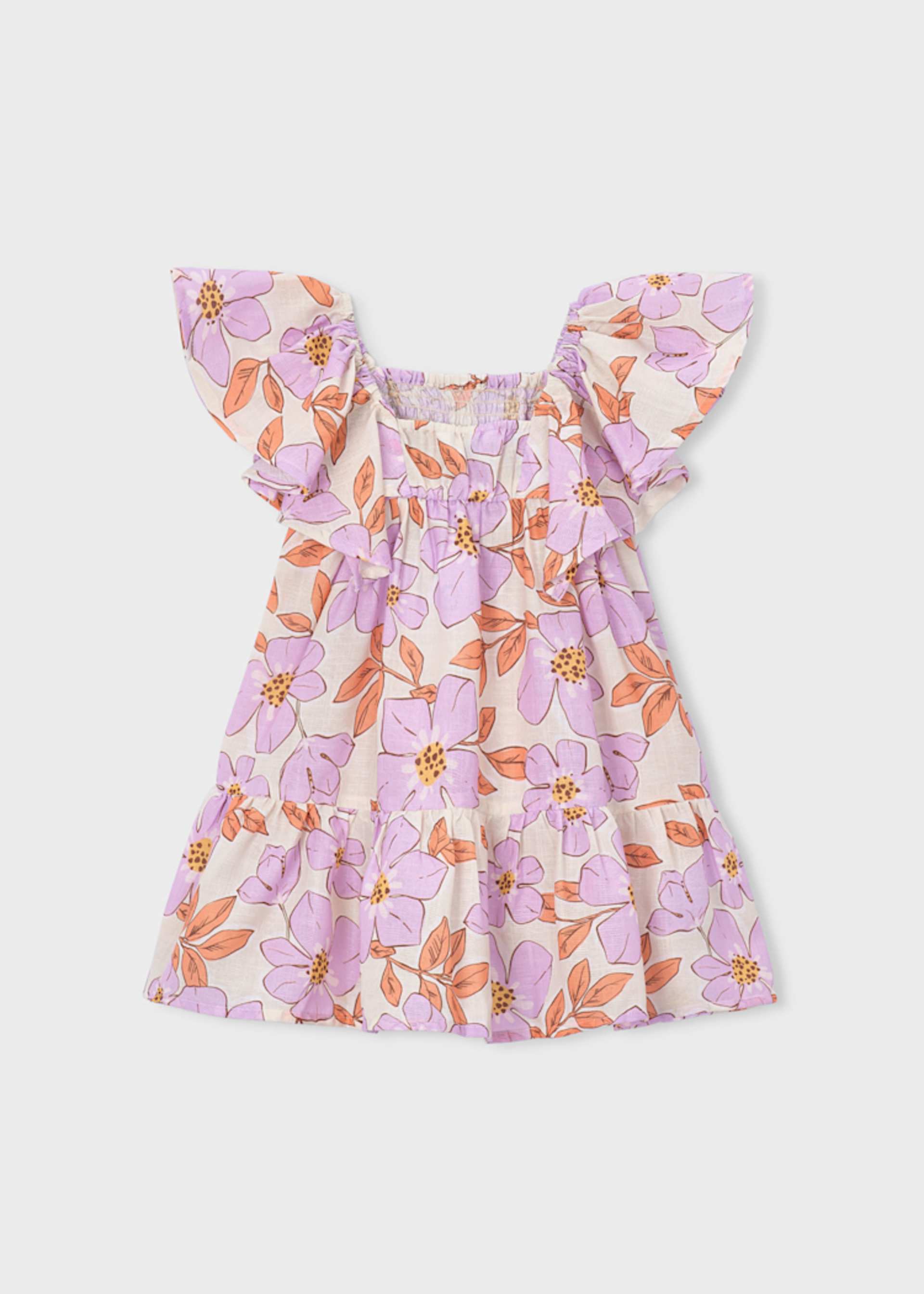 Vestido estampado ninho de abelha menina
