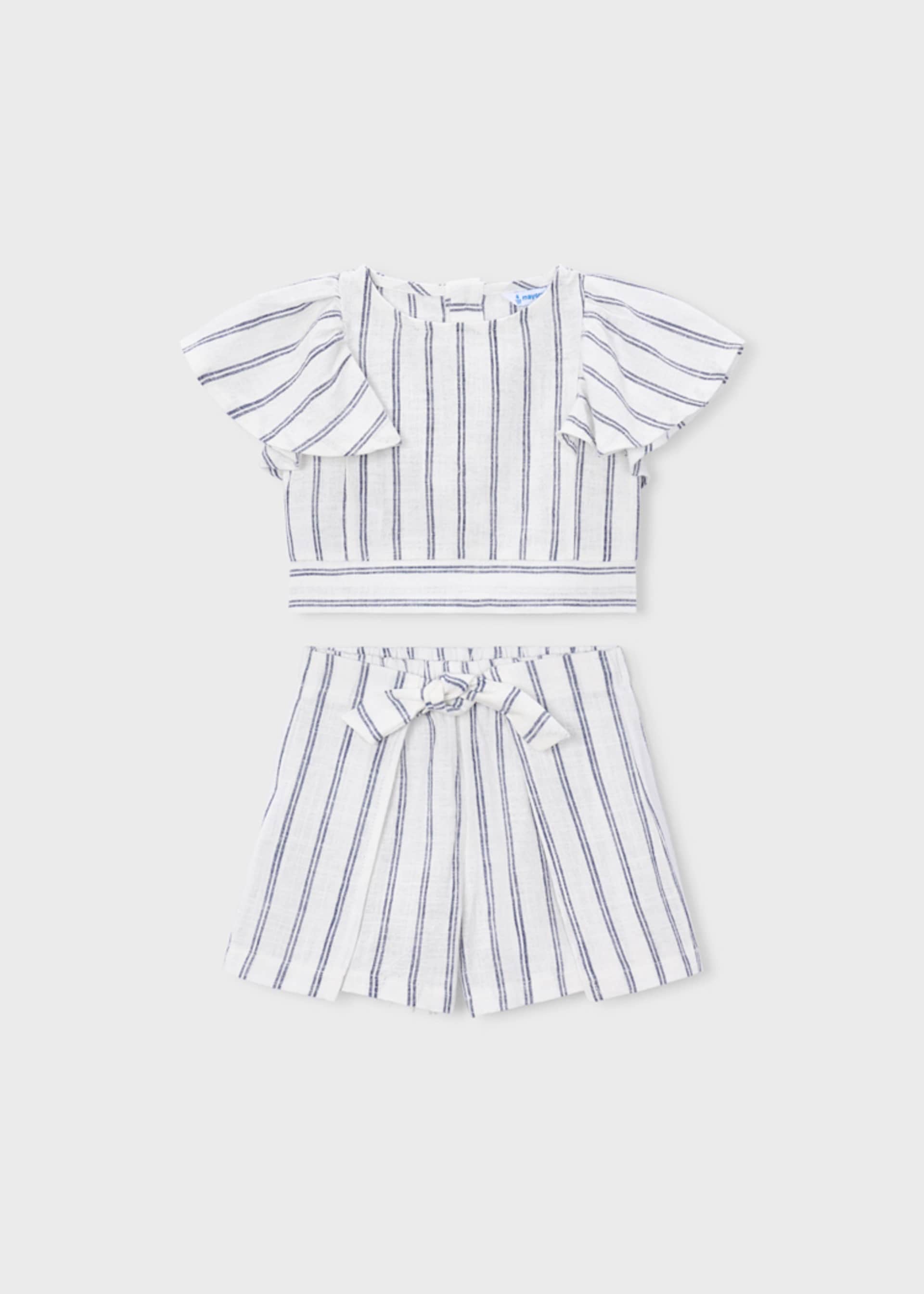 Set Rock mit Bluse gestreift Mädchen