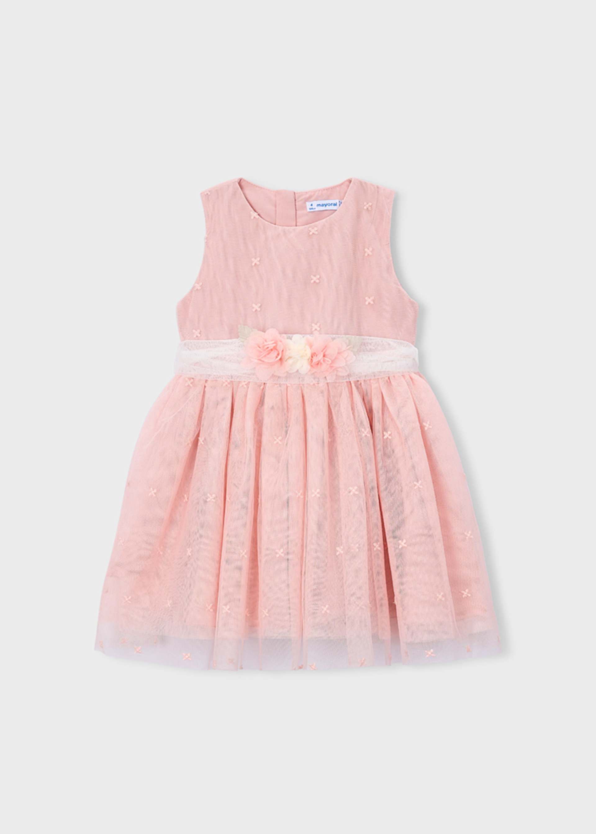 Vestido cerimónia tule bordado menina