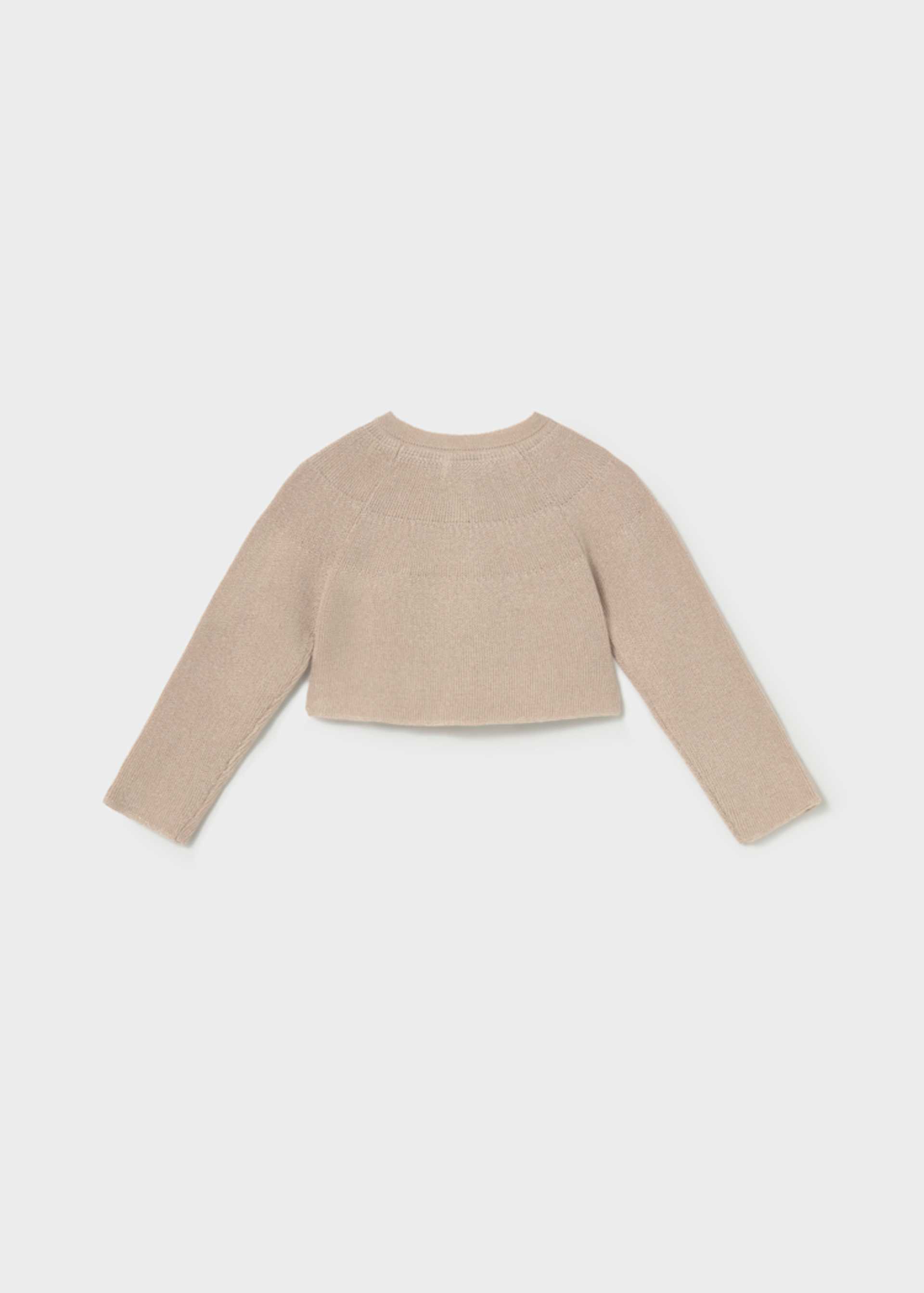 Cardigan basique tricot rond bébé