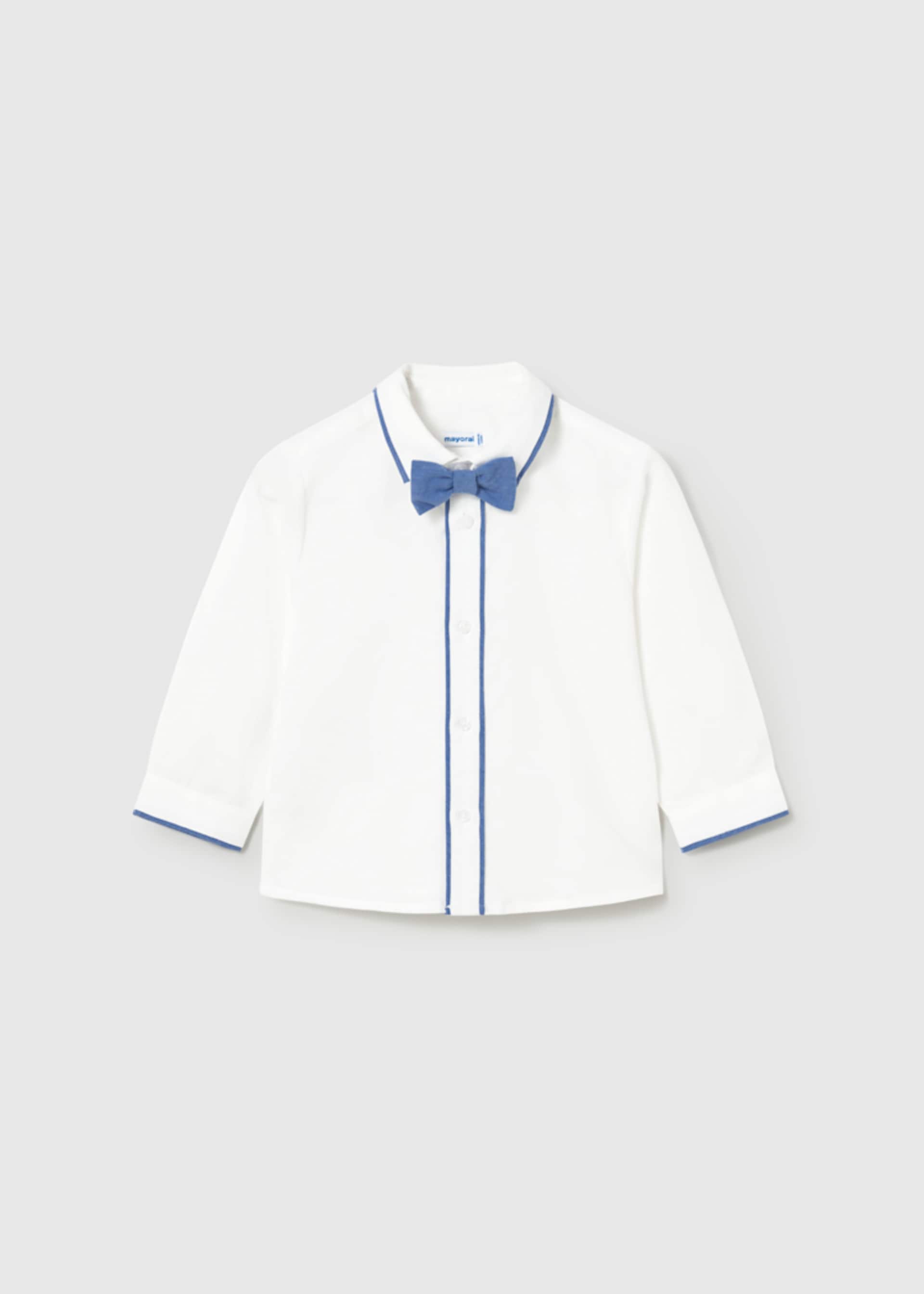 Camicia manica lunga con papillon neonato