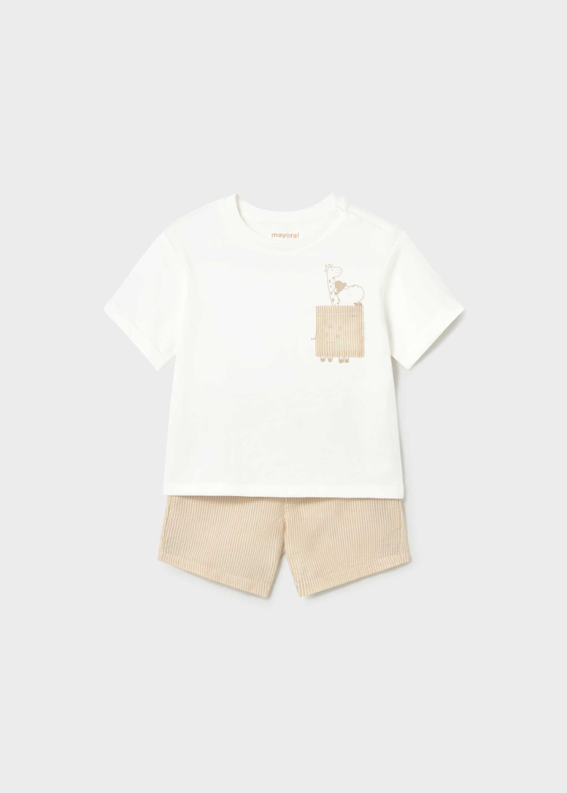 Completo pantaloncino e maglietta neonato