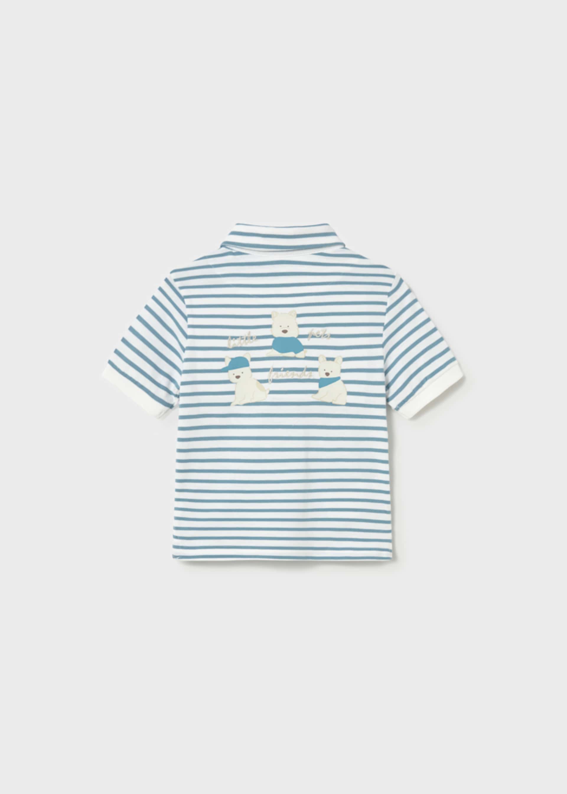 Polo dungi cu broderie bebe Polo dungi cu broderie bebe