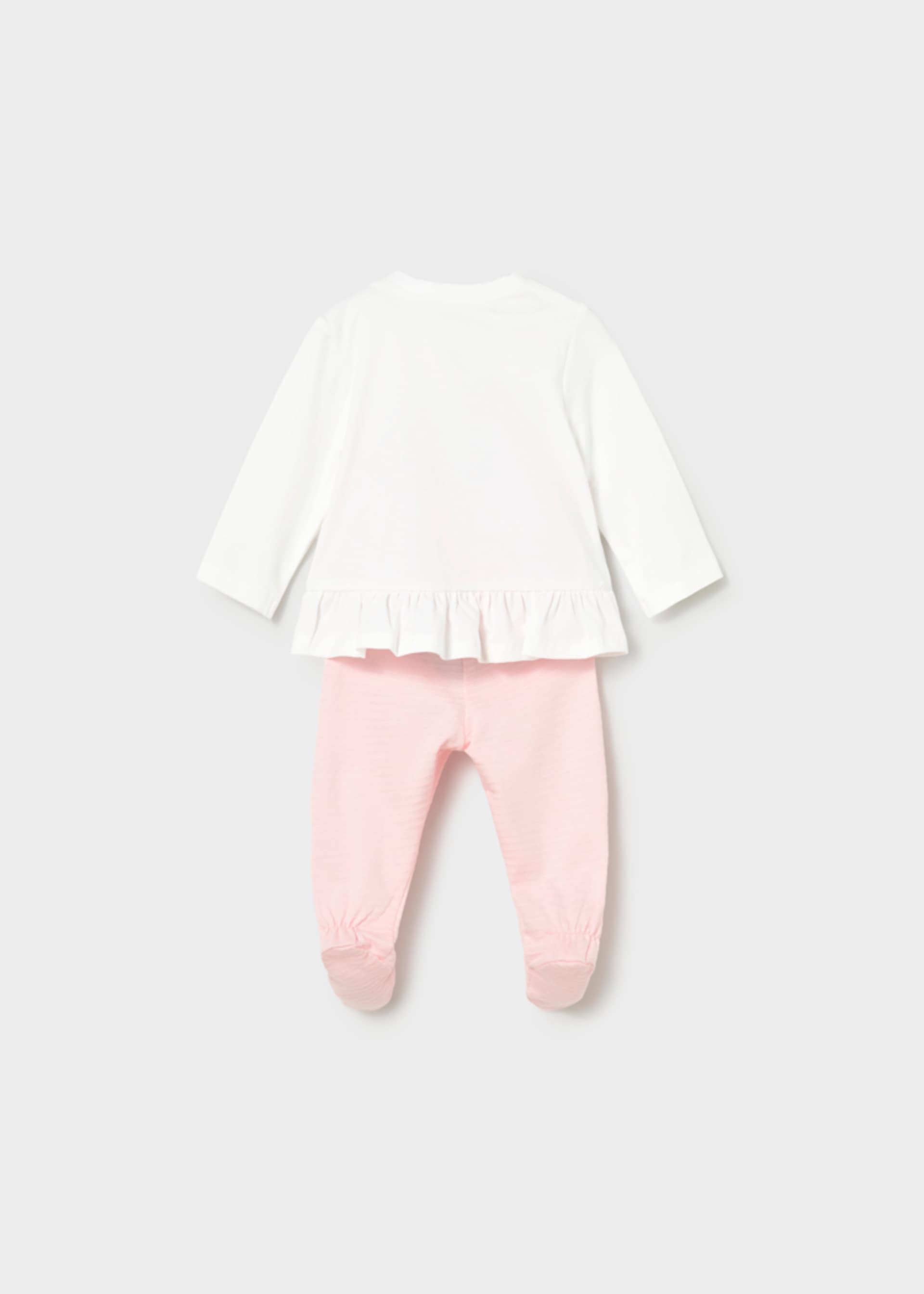 Conjunto pantalón y playera manga larga recién nacida