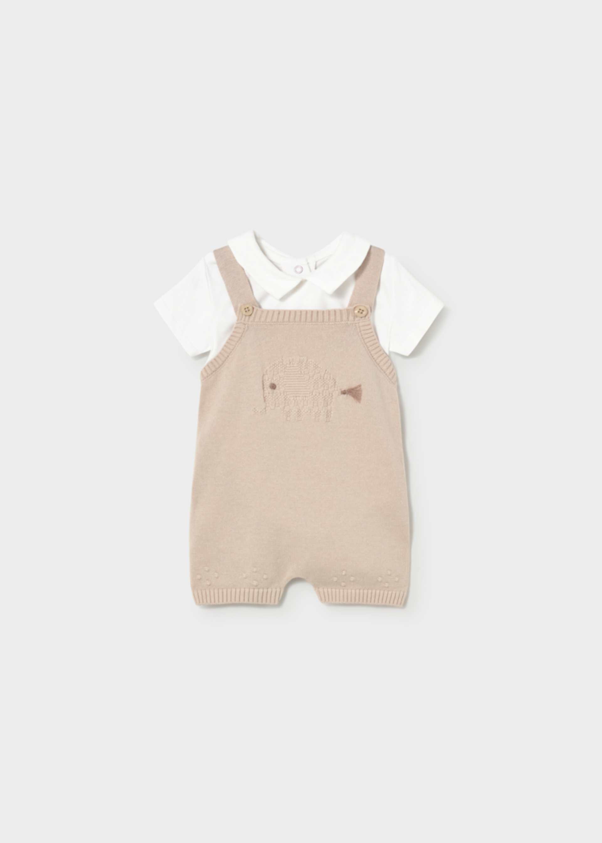 Knit dungaree set newborn Knit dungaree set newborn
