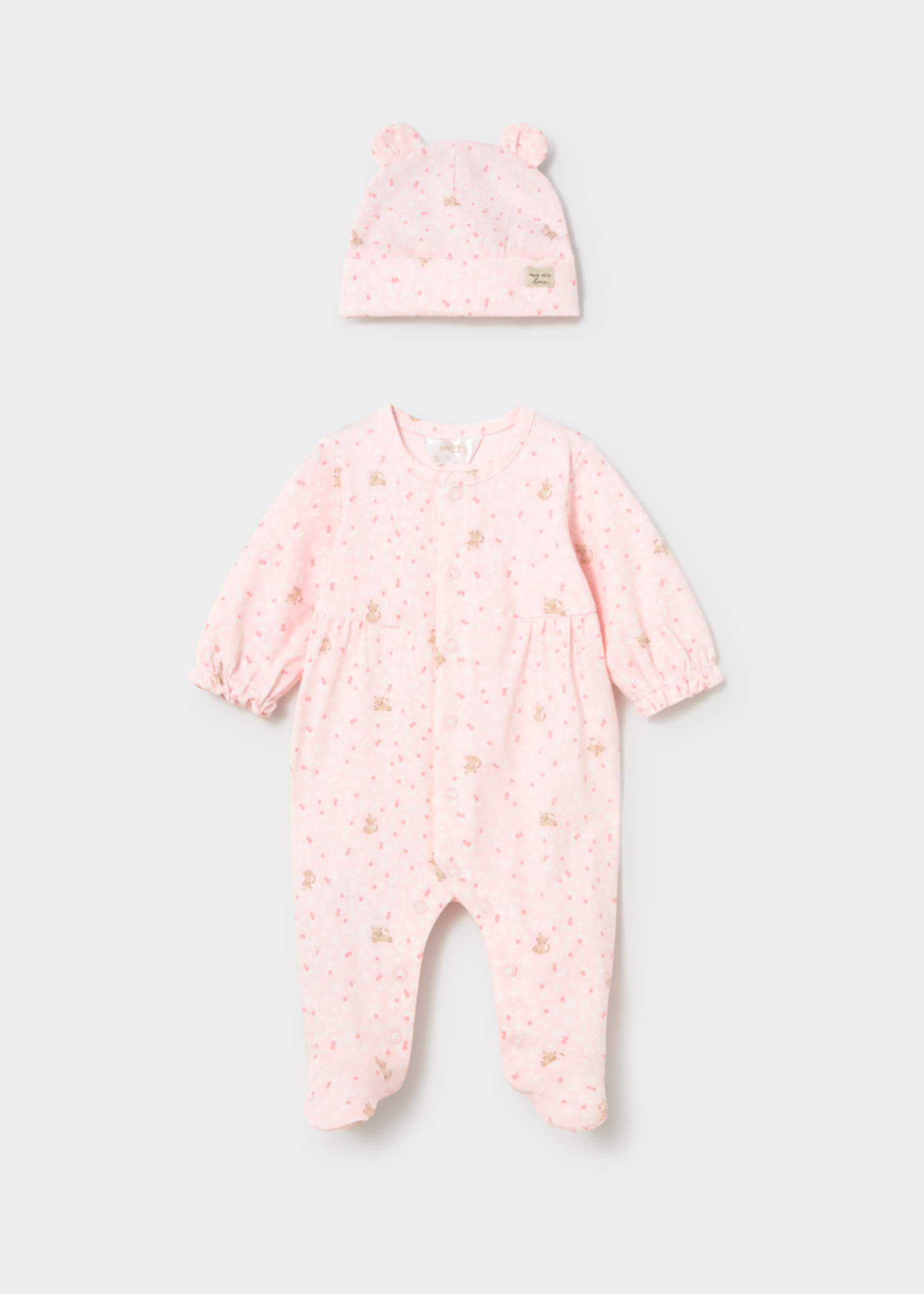 Newborn Girl One-Piece with Hat Set