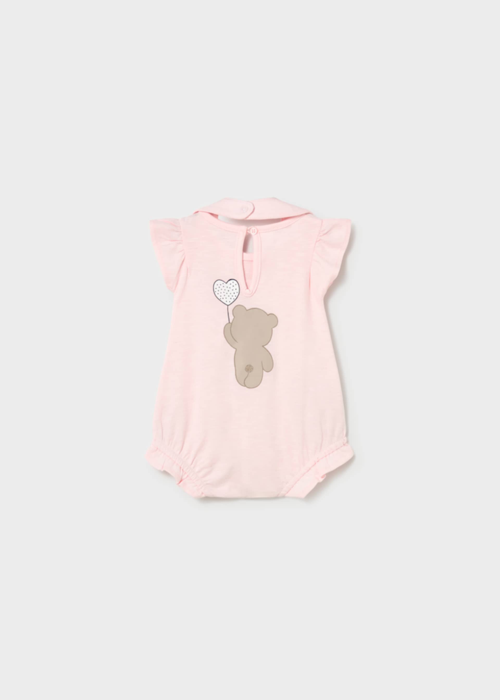 Peto corto holán con babero recién nacida