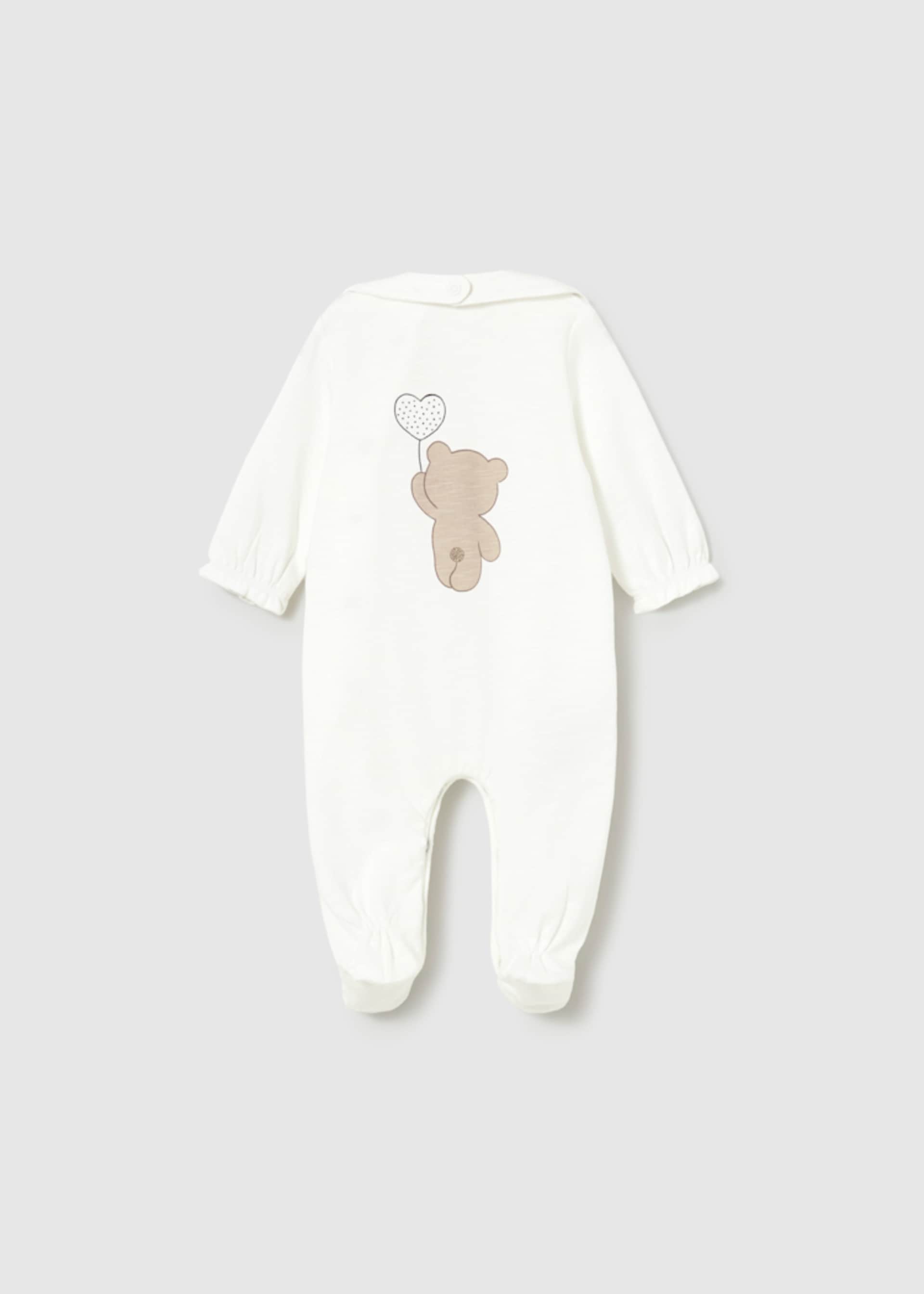 Pigiama lungo con bavaglino neonata
