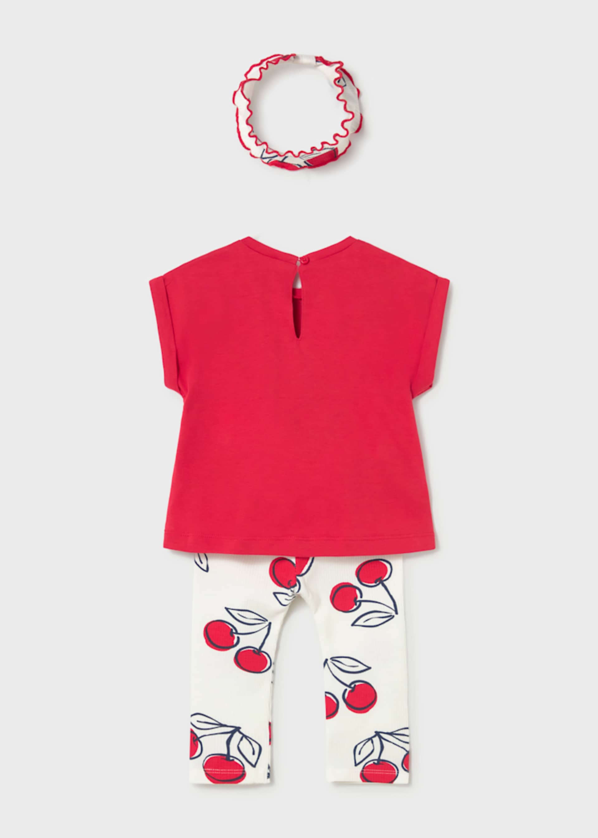 Conjunto 3 peças com bandolete bebé