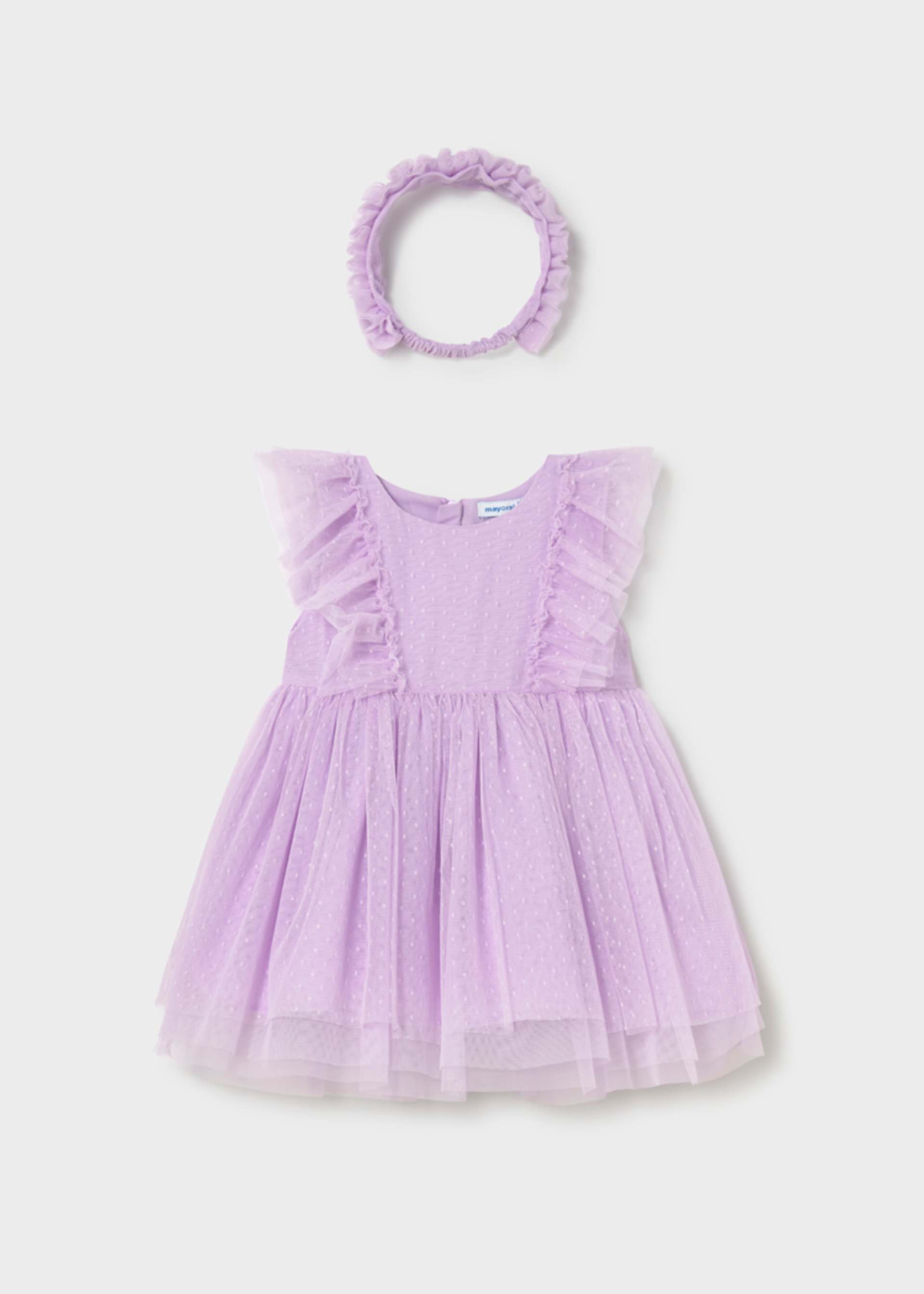 Rochie din tul cu bentita bebe
