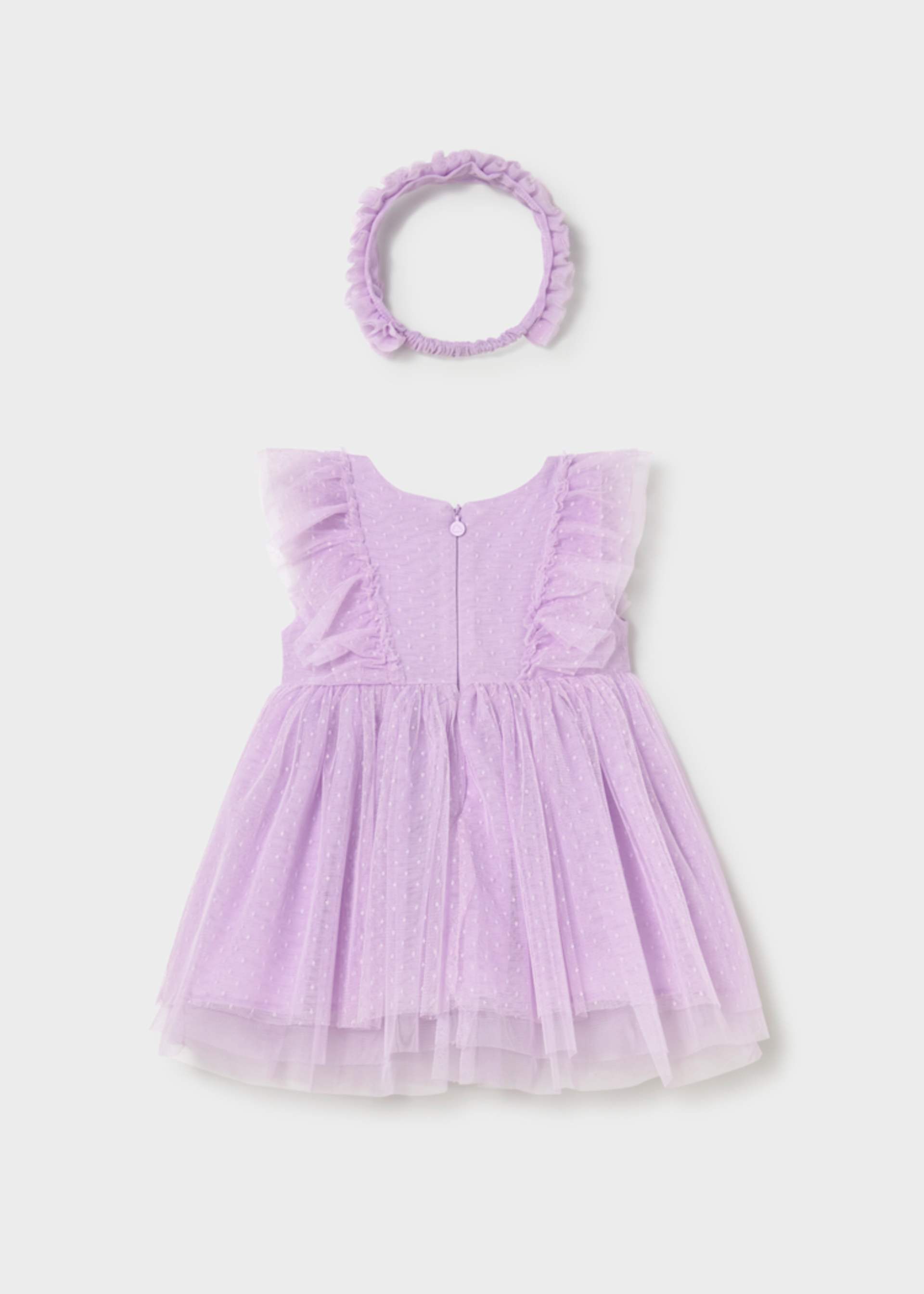 Rochie din tul cu bentita bebe