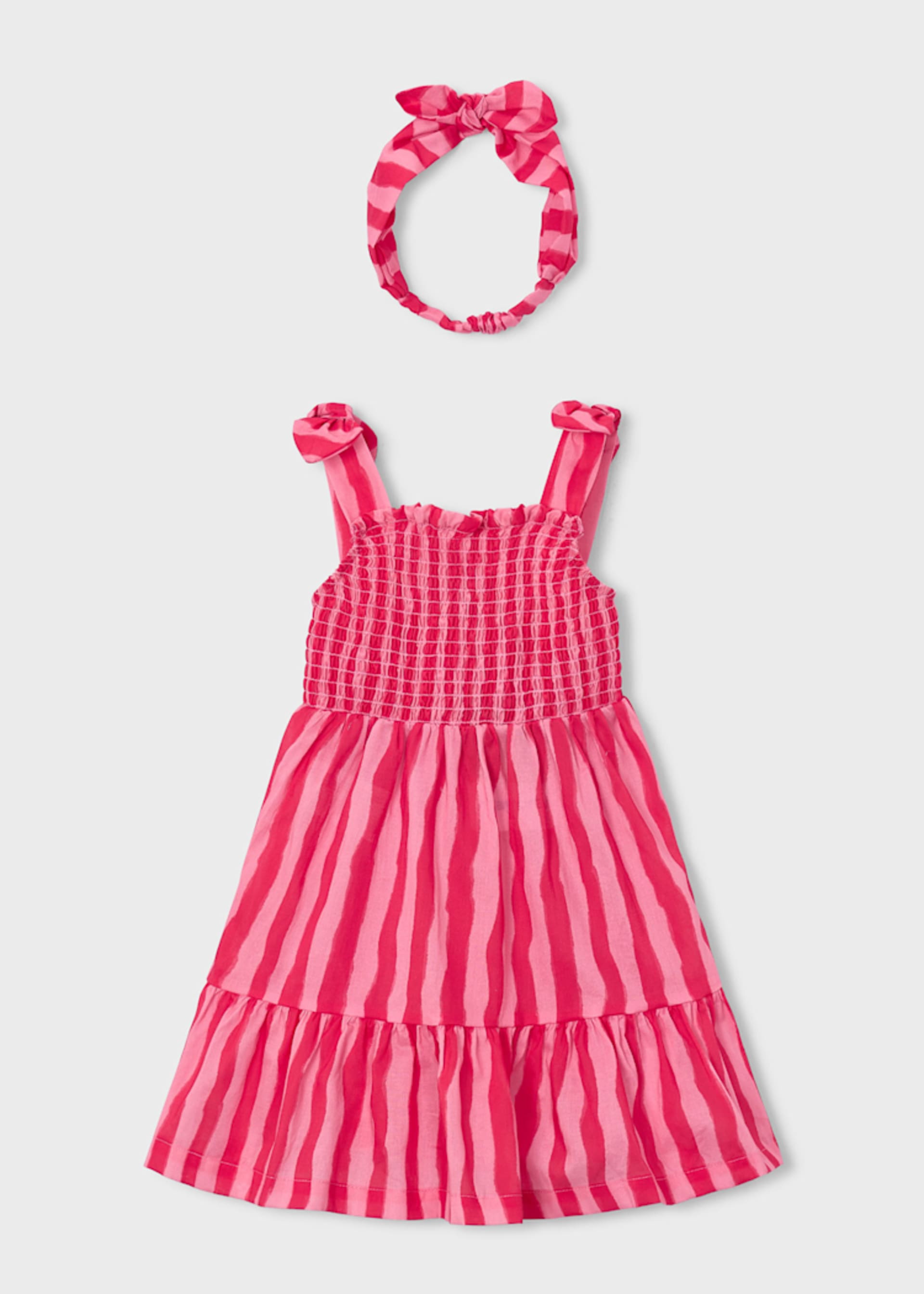 Vestido estampado com fita elástica menina