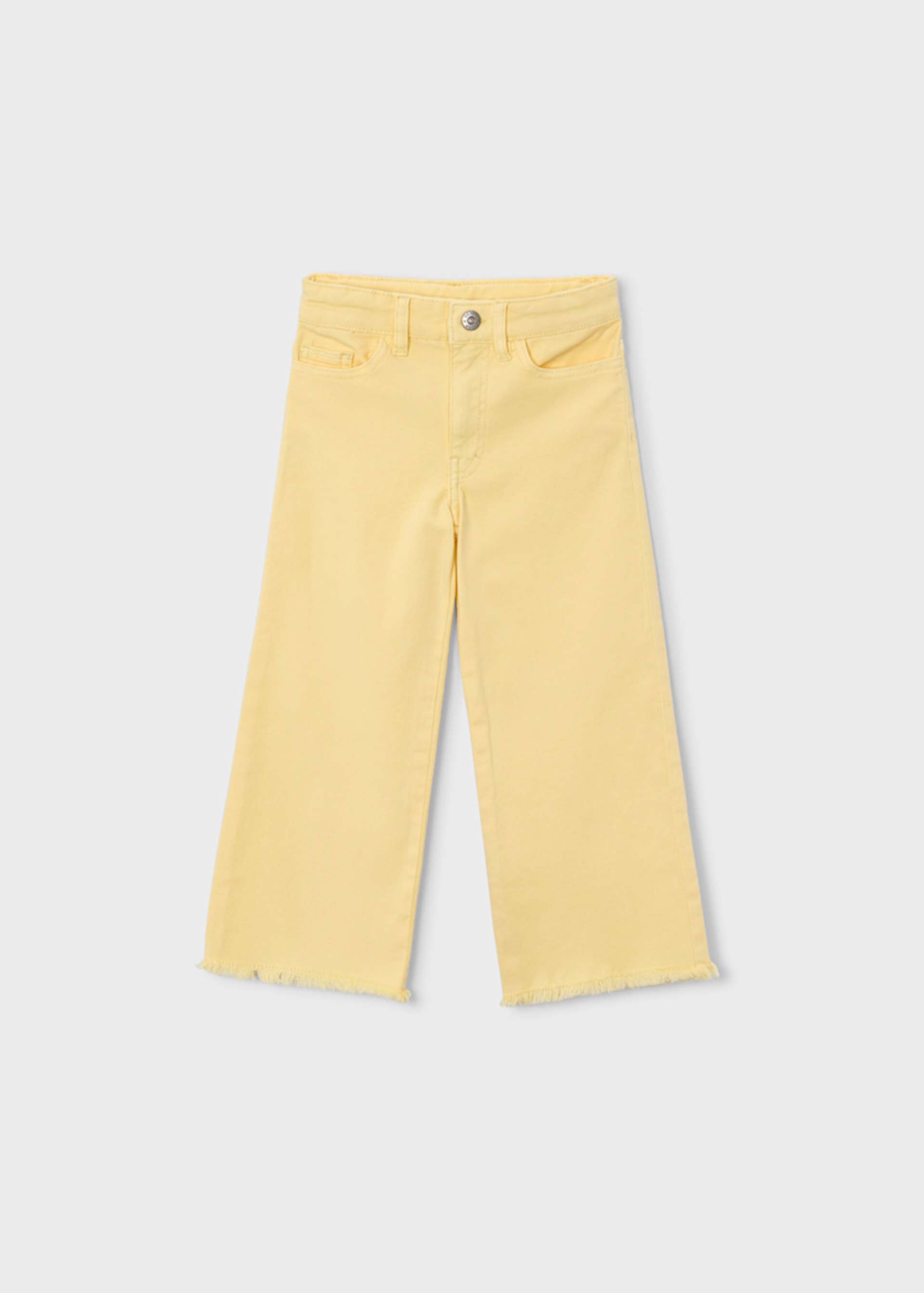 Wide leg twill pants