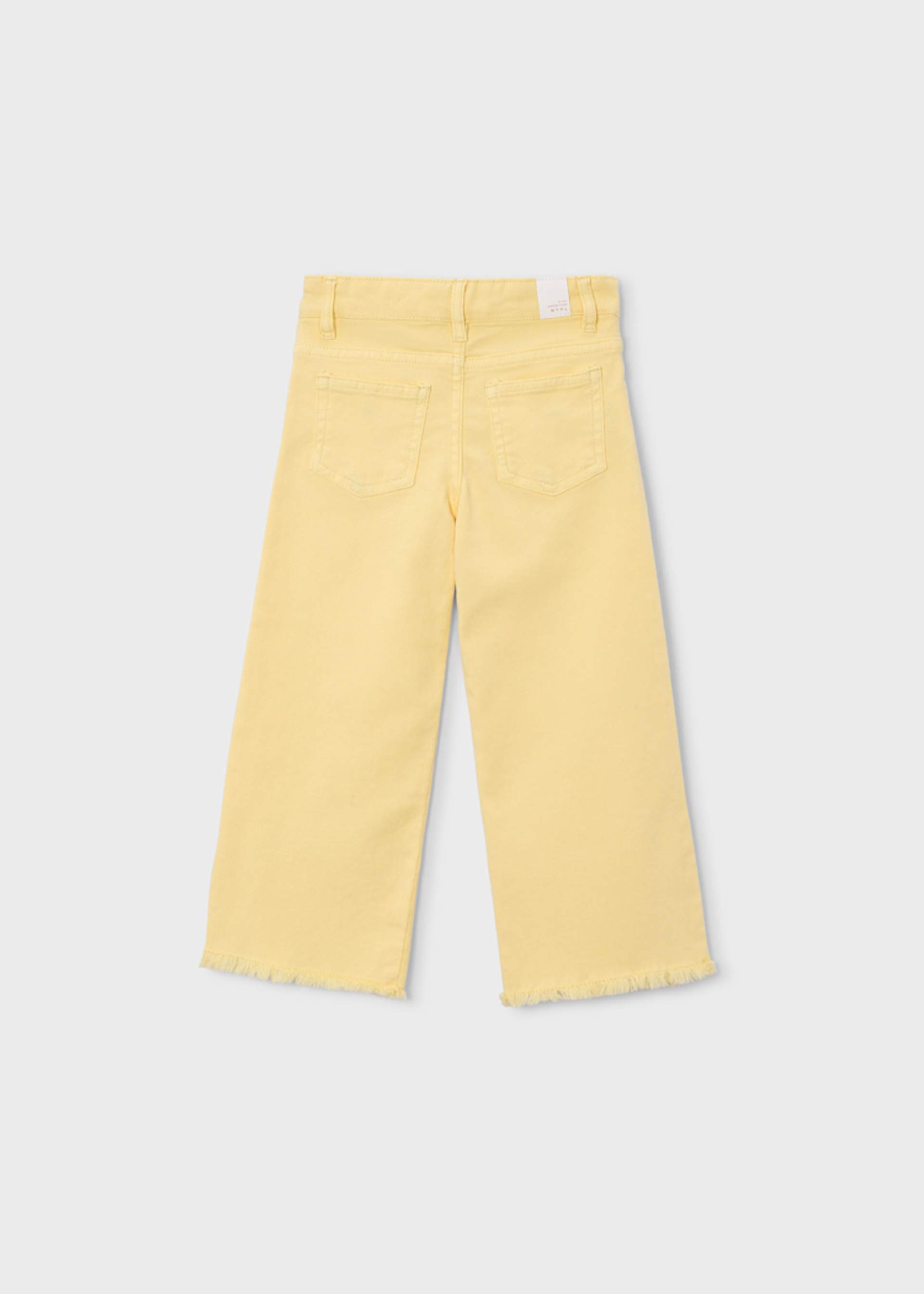 Girls wide leg twill trousers