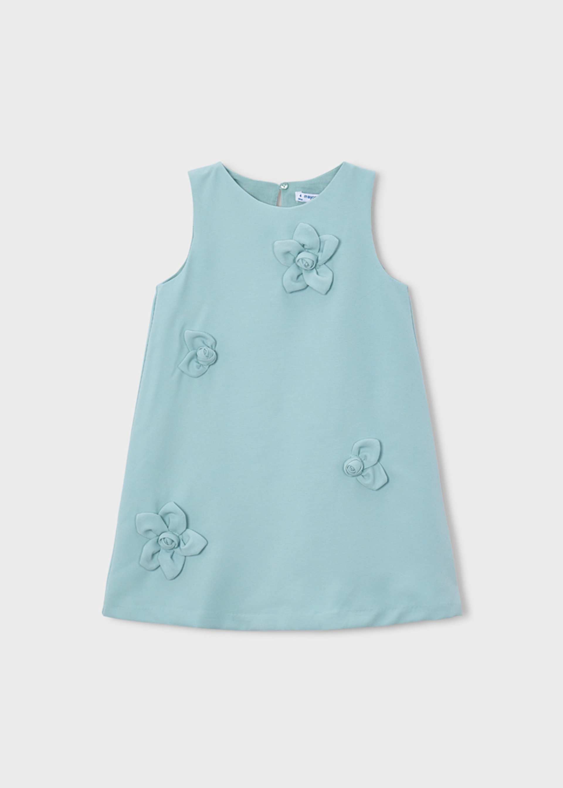Vestido aplique floral menina