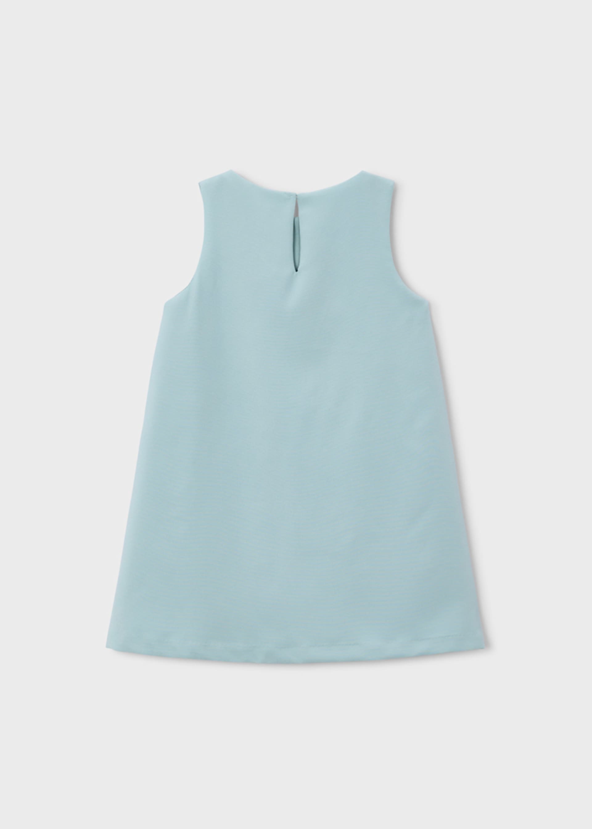 Vestido aplique floral menina