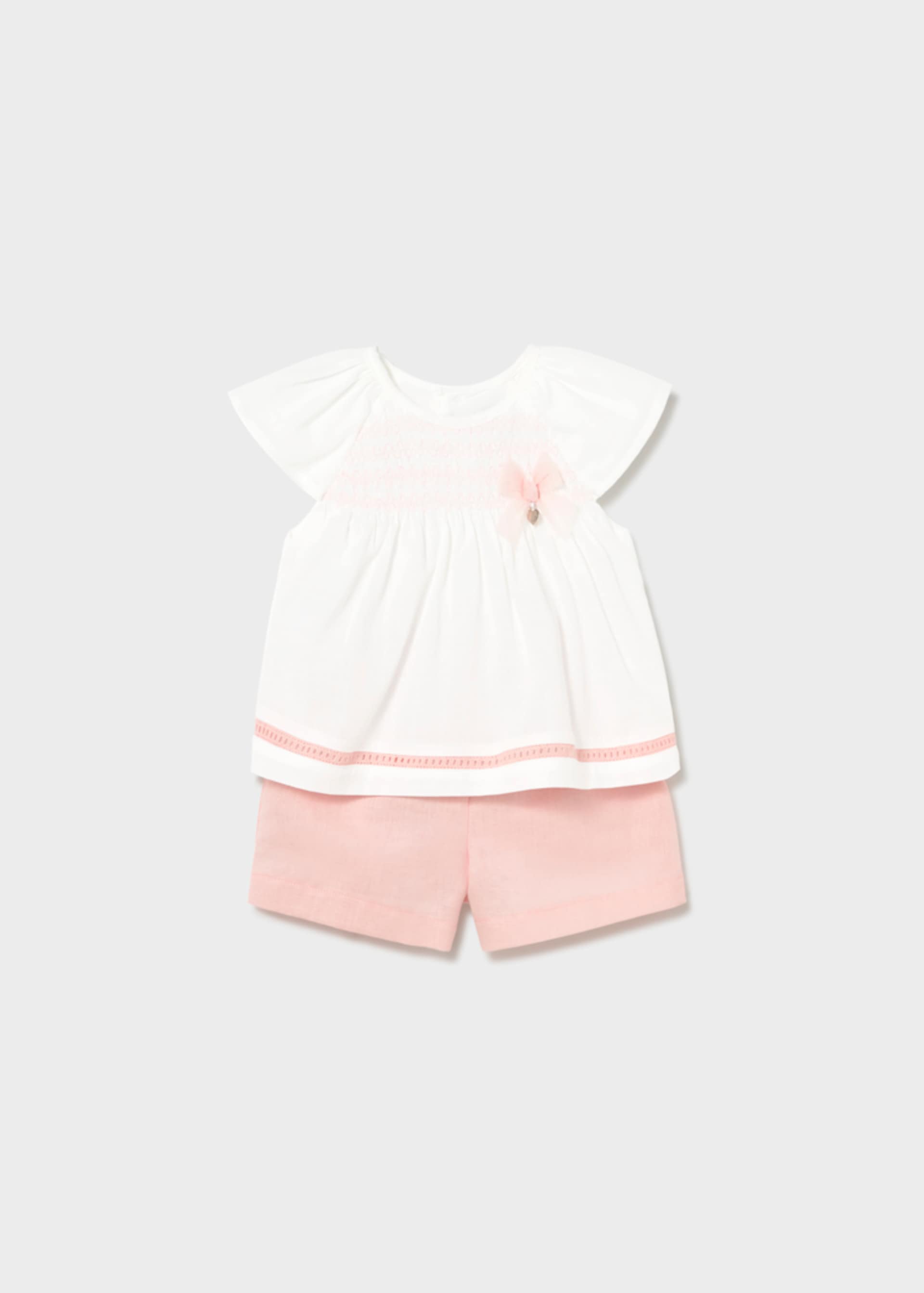 Completo bermuda e blusa neonata