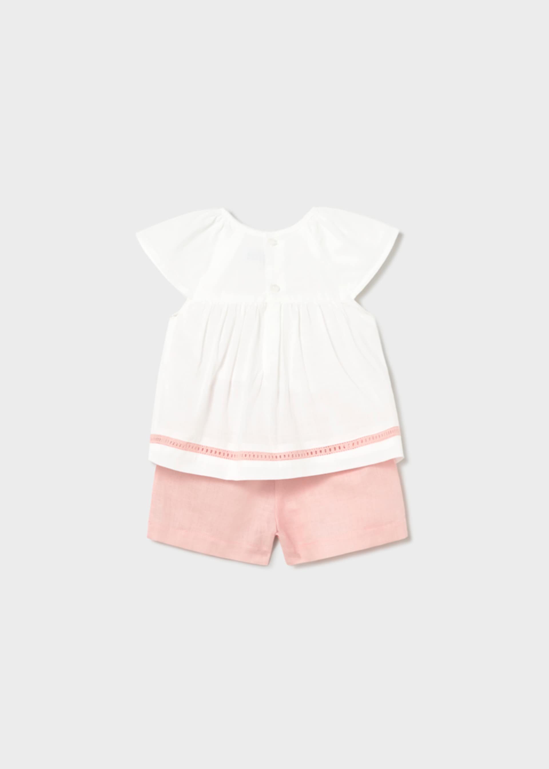 Completo bermuda e blusa neonata